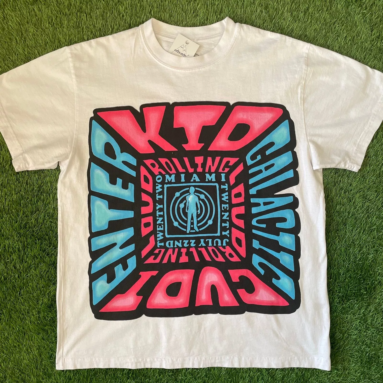 Kid Cudi Short Sleeve T Shirts Kid Cudi Rolling Loud 2022 Tee White