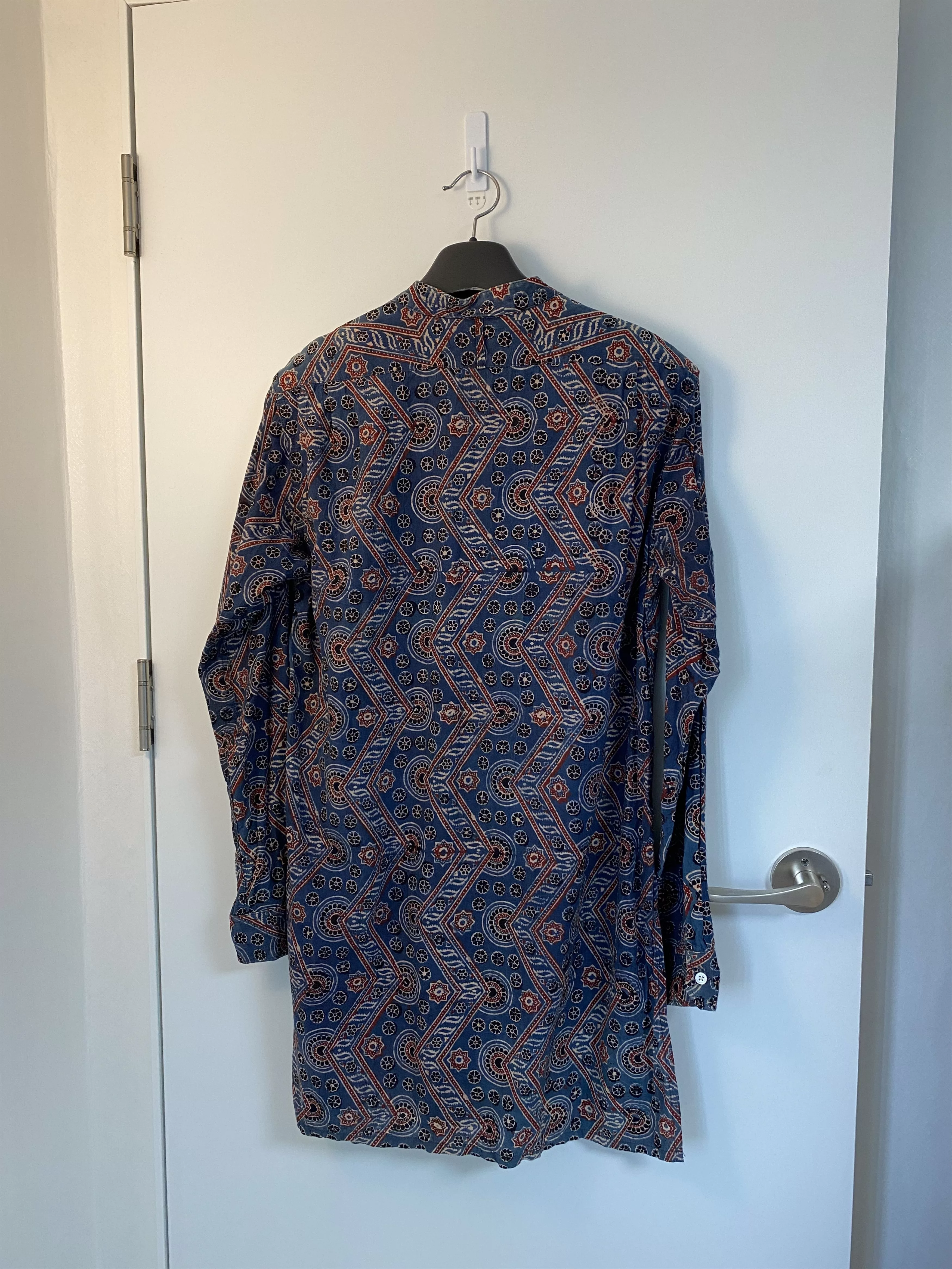 Engineered Garments Shirts Button Ups Engineered Garments banded collar long shirt Multi