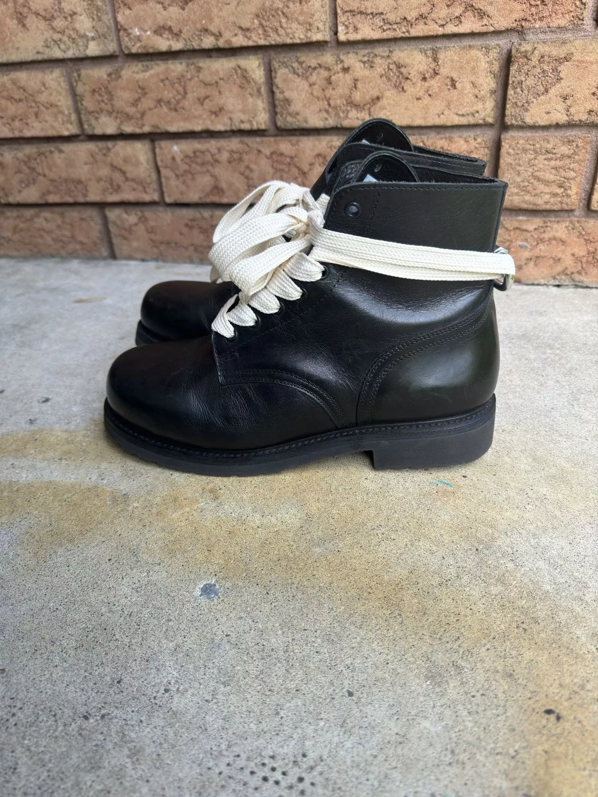 Other Boots Other 1980s Vintage Leather Combat Ankle Boots Black