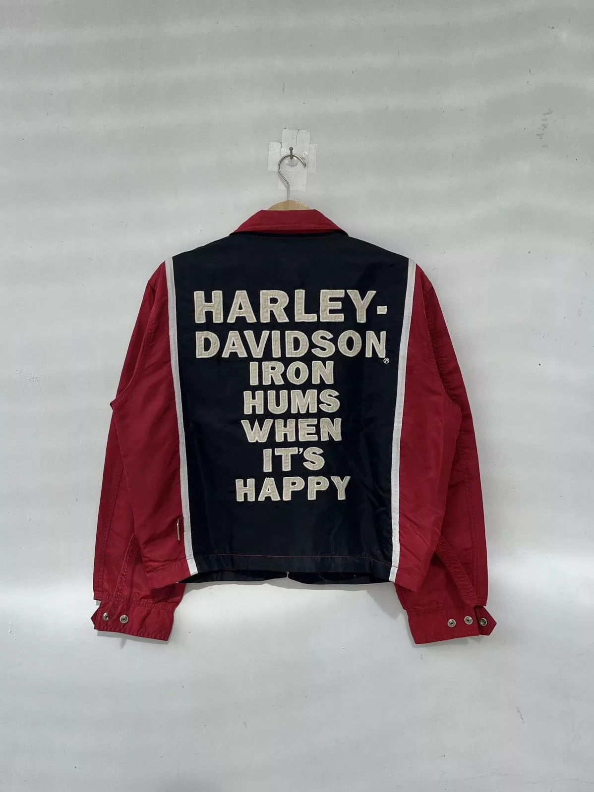 Harley Davidson Light Jackets Harley Davidson × Vintage Harley Davidson ‘IRON HUMS WHEN ITS HAPPY’ Rider Jacket Multi