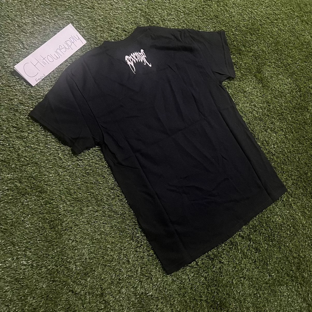 Revenge Short Sleeve T Shirts Revenge Lil Durk Photo Tee Size XL Black