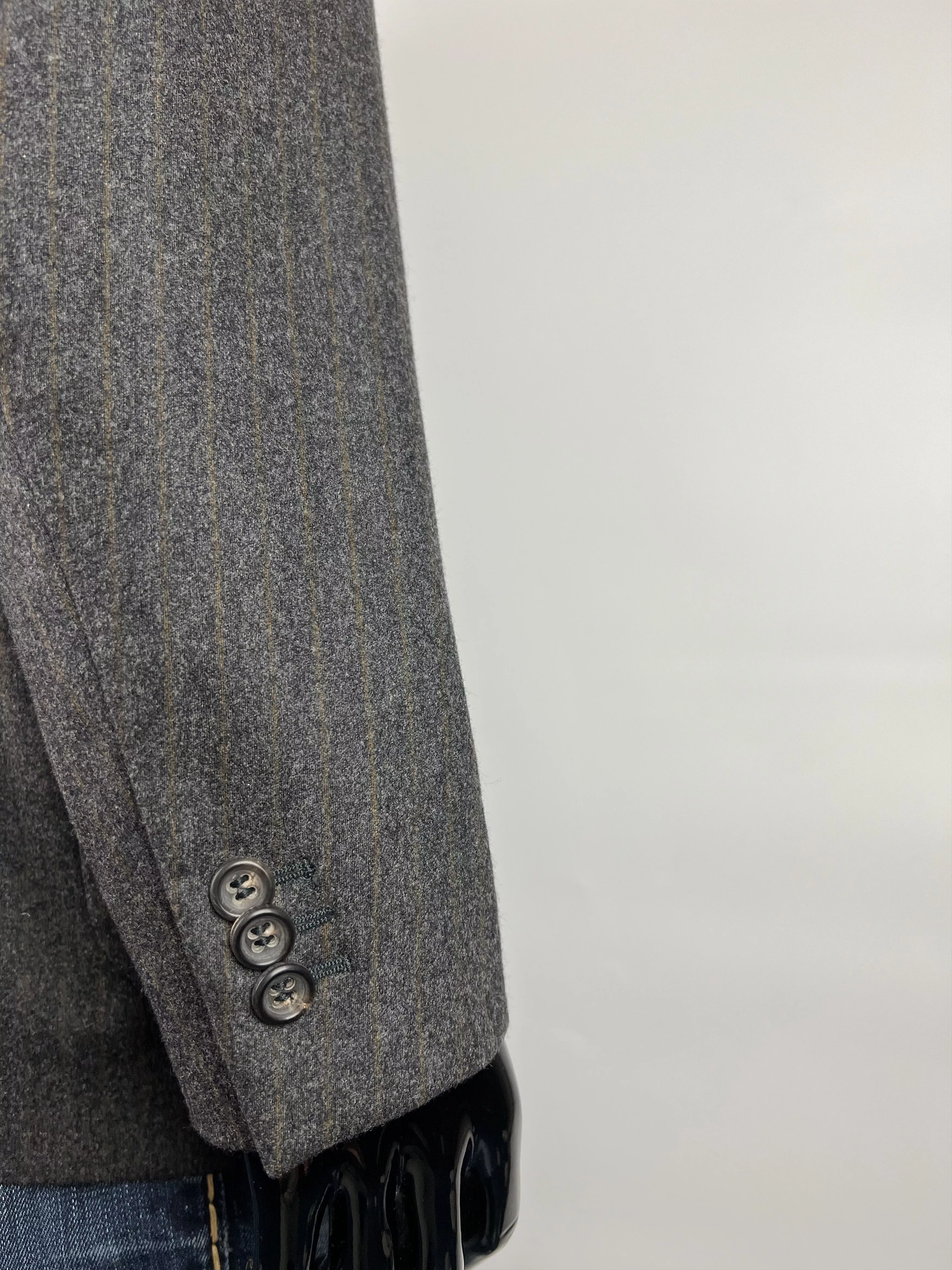 Jil Sander Blazers Jil Sander × Raf Simons Jil Sander Raf Simons Era Striped Wool Blazer Size 50R Multi