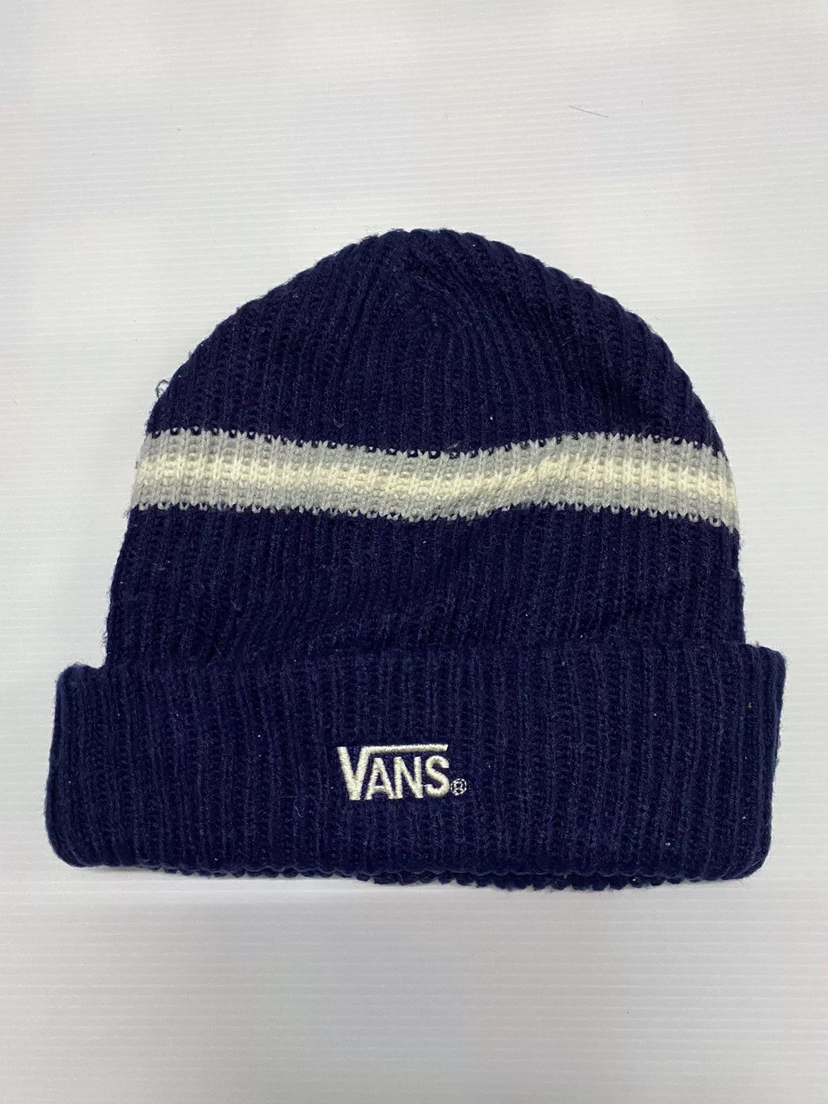 Vans Hats Vans Embroidery Knitted Beanie Hat Blue Streetwear