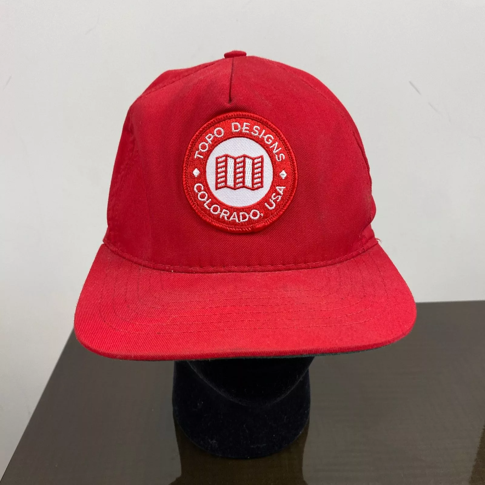 Topo Designs Hats Topo Designs Ranger Hat Leather Strap Adjustable Red