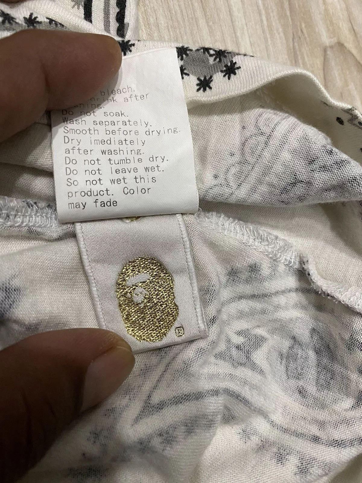 Bape Shirts Button Ups Bape Paisley Button Up S/S Shirt White