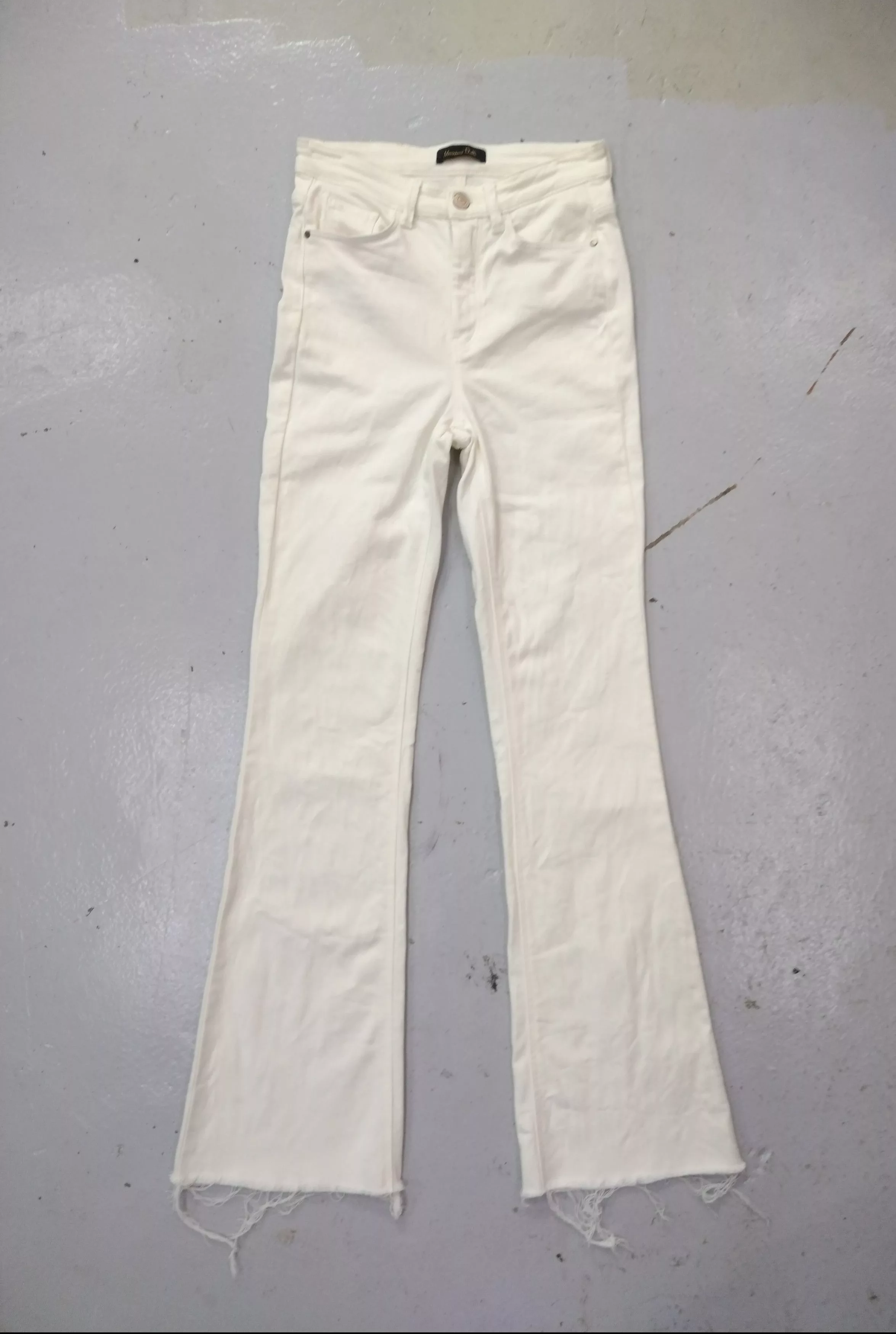 Massimo Dutti Jeans Massimo Dutti × Mossimo Flared boot cut mossimo dutti stretchable jeans denim White Streetwear