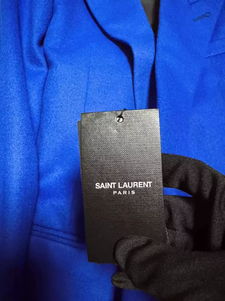 Saint Laurent Paris Light Jackets Saint Laurent Paris Saint Laurent 21FW poster Klein blue suit