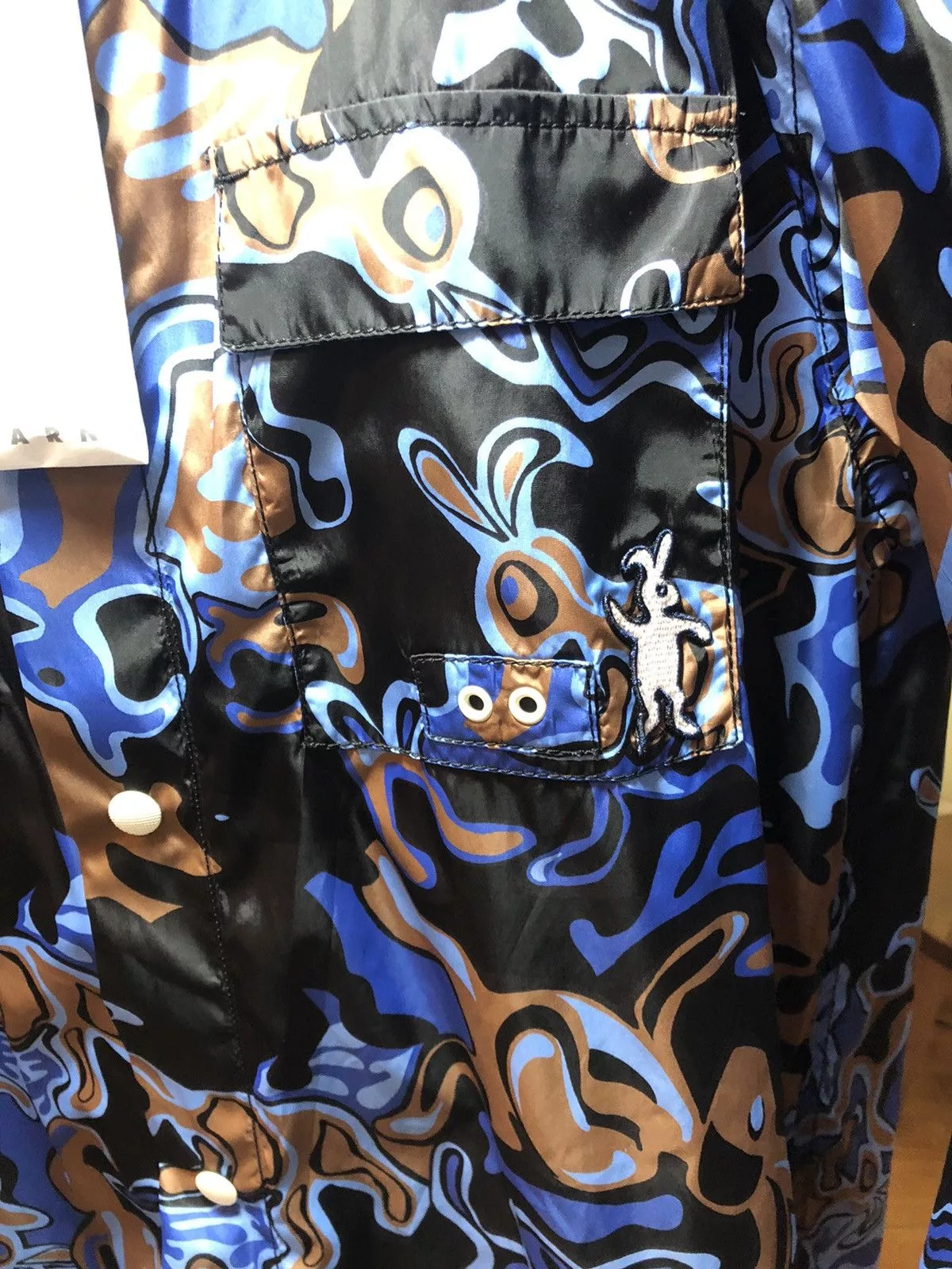 Marni Raincoats Marni dance bunny nylon coat Blue