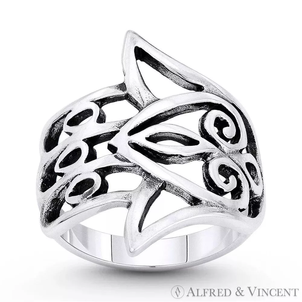 Other Rings Other Hamsa Hand Evil Eye Luck Charm Wide Wrap Ring Silver