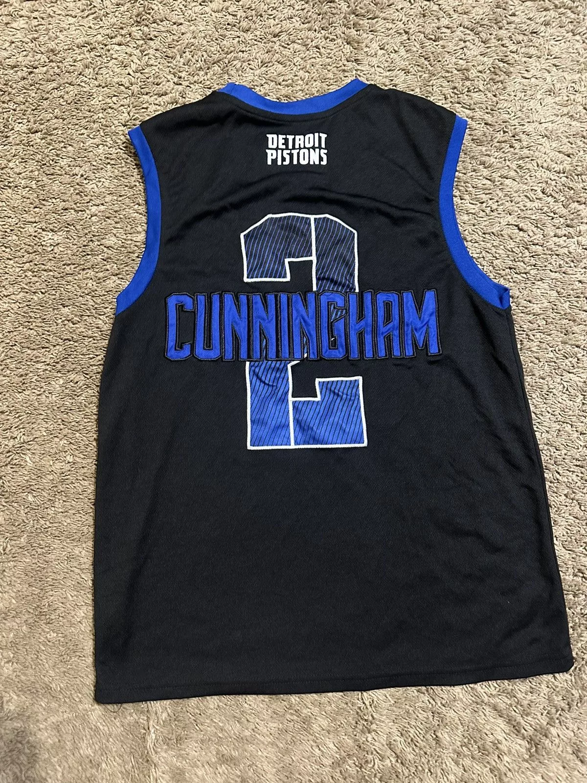 NBA Jerseys NBA × Vintage Vintage NBA Pistons “cunningham” jersey 00s size medium Blue Streetwear