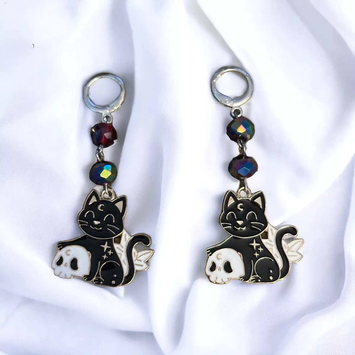 Other Earrings Other Halloween black cat dangle earrings