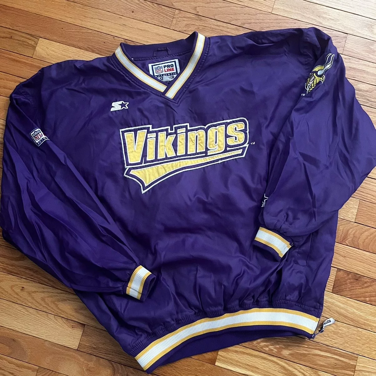 NFL Light Jackets NFL × Pro Player × Vintage VTG Pro Player Vikings Pullover Windbreaker Purple