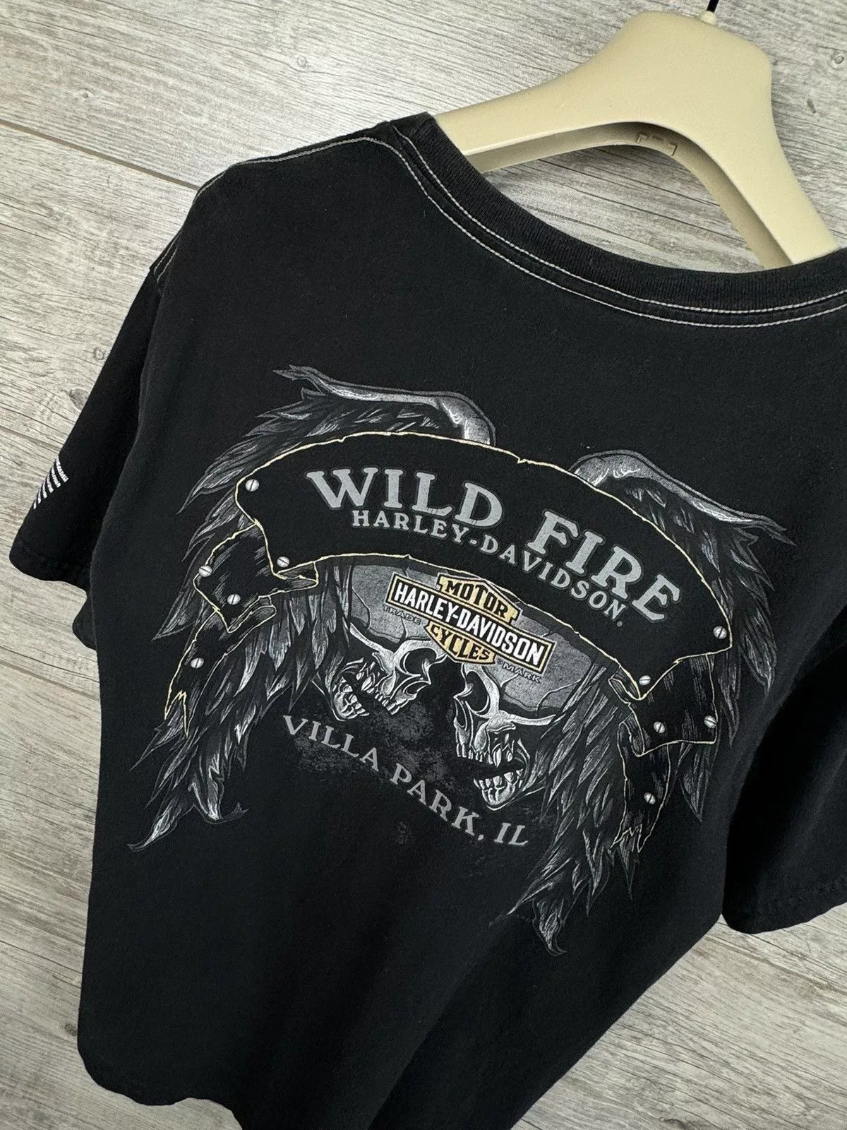 Harley Davidson Jerseys Harley Davidson × Vintage HARLEY DAVIDSON WILD FIRE VILLA PARK SIZE XL Black Streetwear