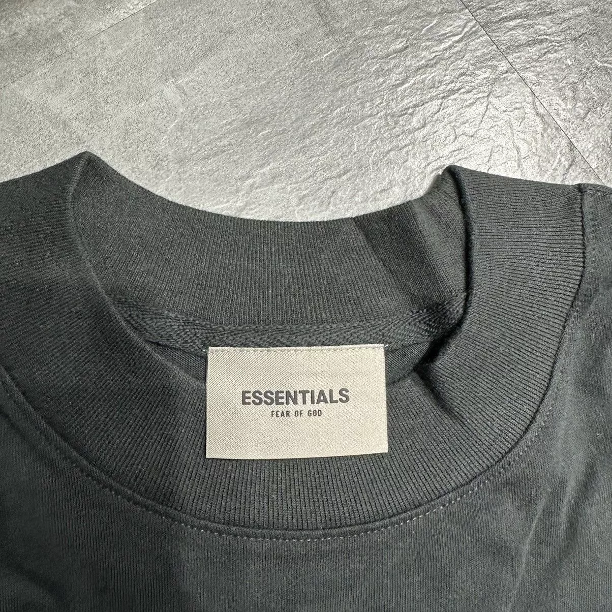 Essentials Long Sleeve T Shirts Essentials-F.O.G Front Logo Longsleeve Tee - Black