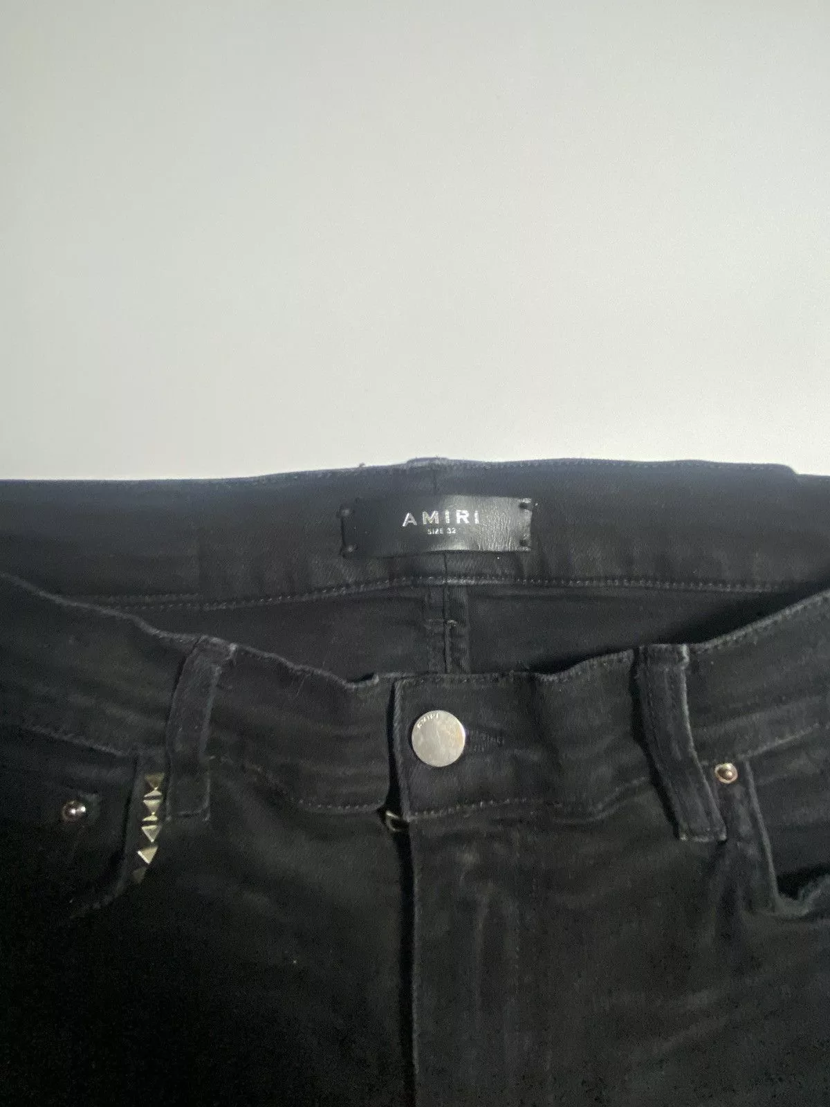 Amiri Denim Amiri Animal Leopard Jeans Black
