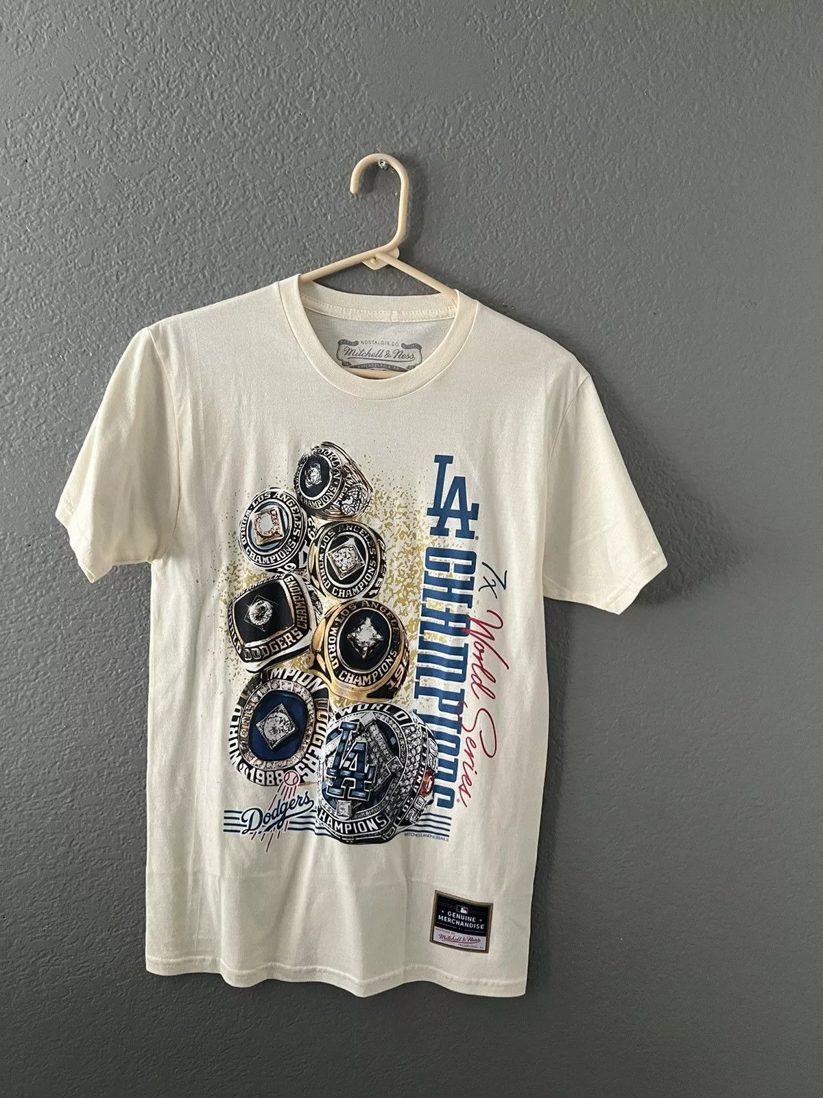 Mitchell & Ness Short Sleeve T Shirts Mitchell & Ness × Vintage Dodger Graphic Tee Beige
