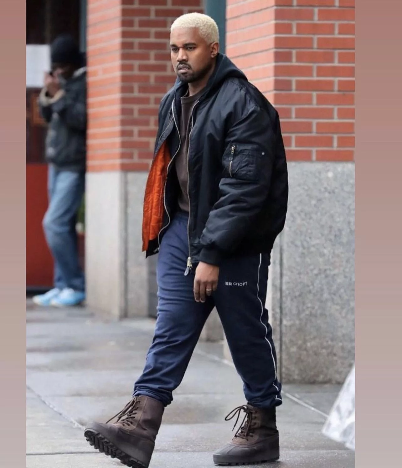 Japanese Brand Bombers Japanese Brand × Vintage Vintage MA-1 Air Force Kanye West Outfit Bomber Jacket Black Streetwear