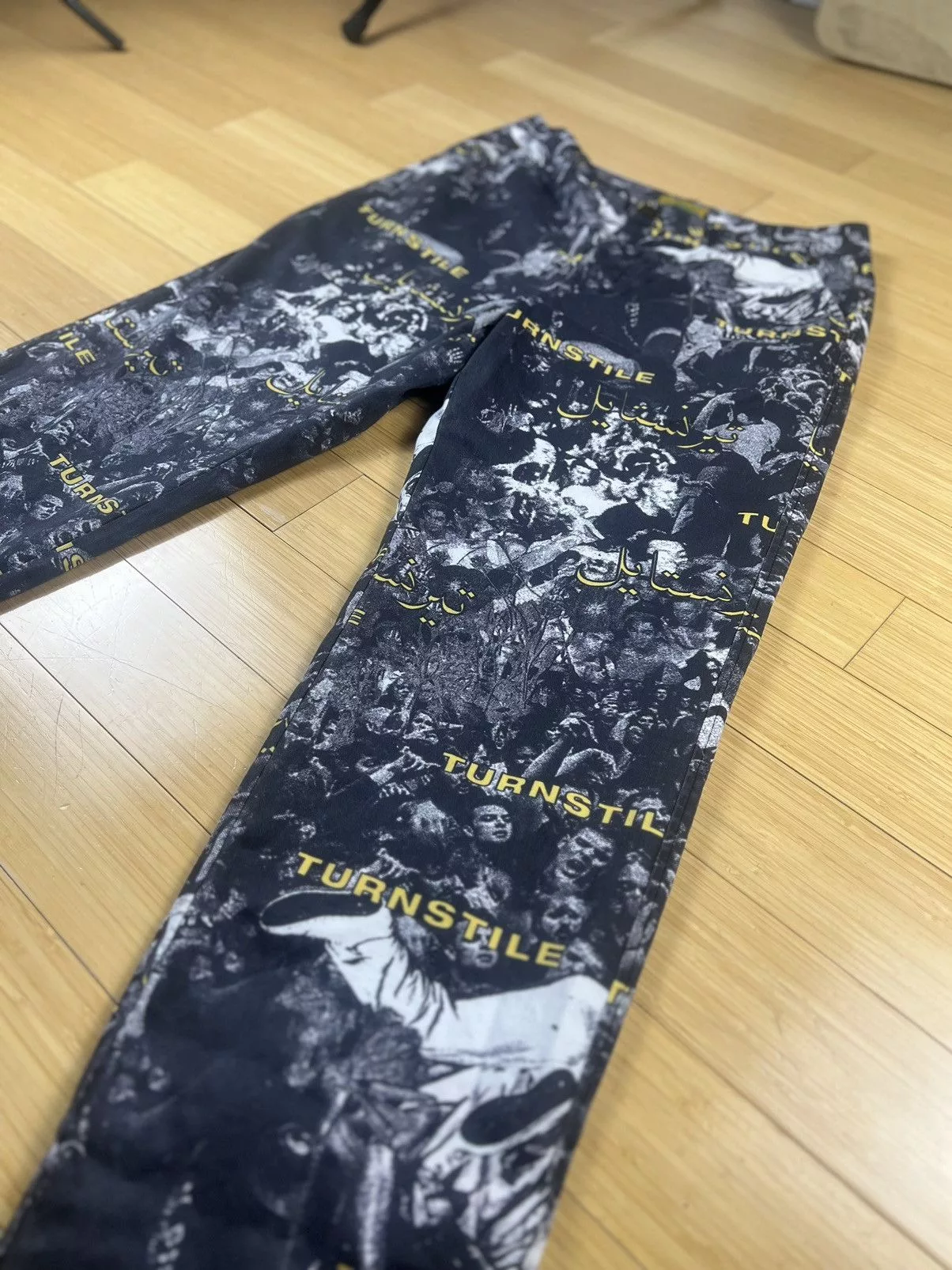 Other Denim Other Carpet Turnstile Printed Denim Pants Multi