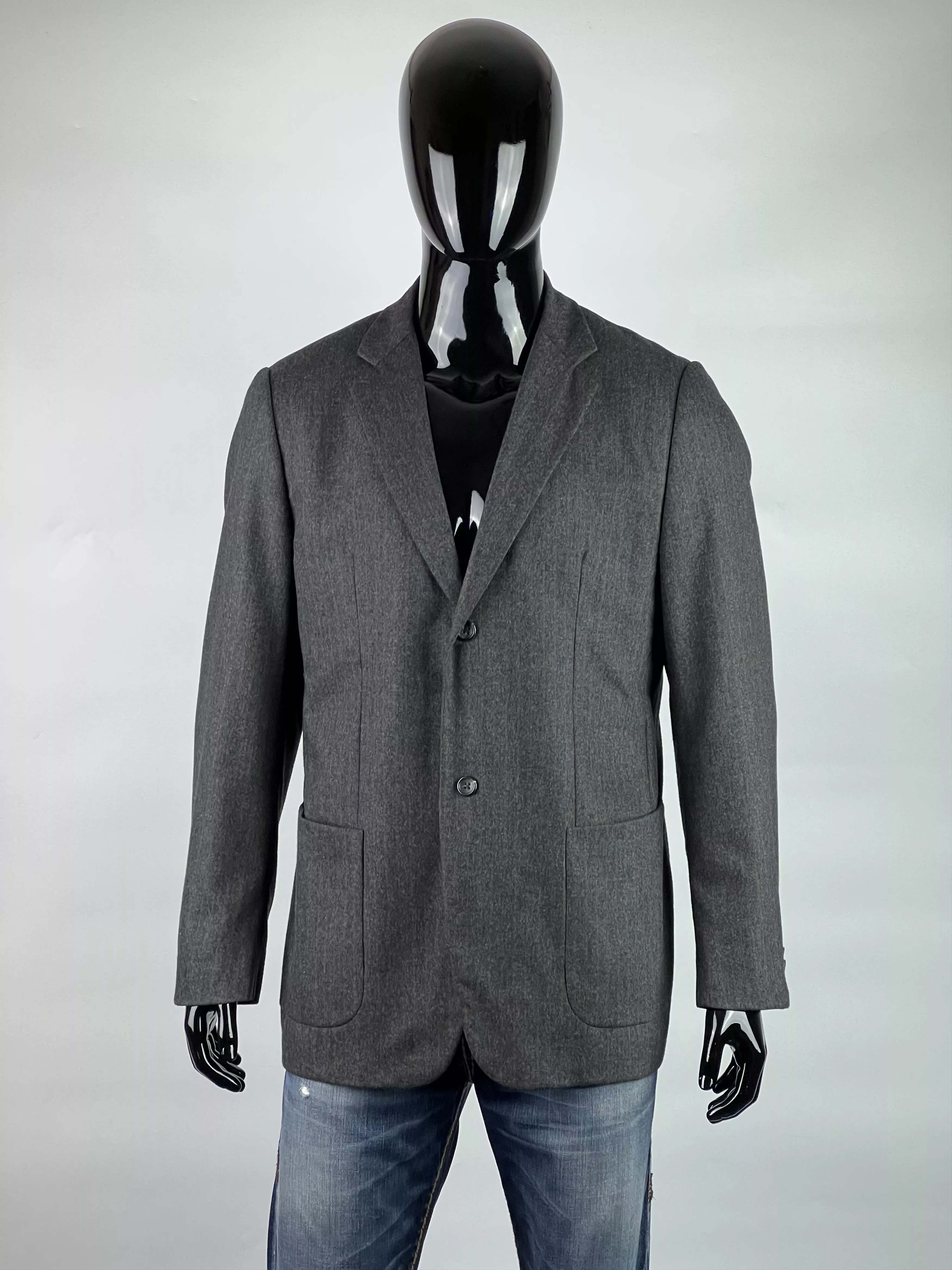 Jil Sander Blazers Jil Sander × Raf Simons Jil Sander Raf Simons Era Striped Wool Blazer Size 50R Multi