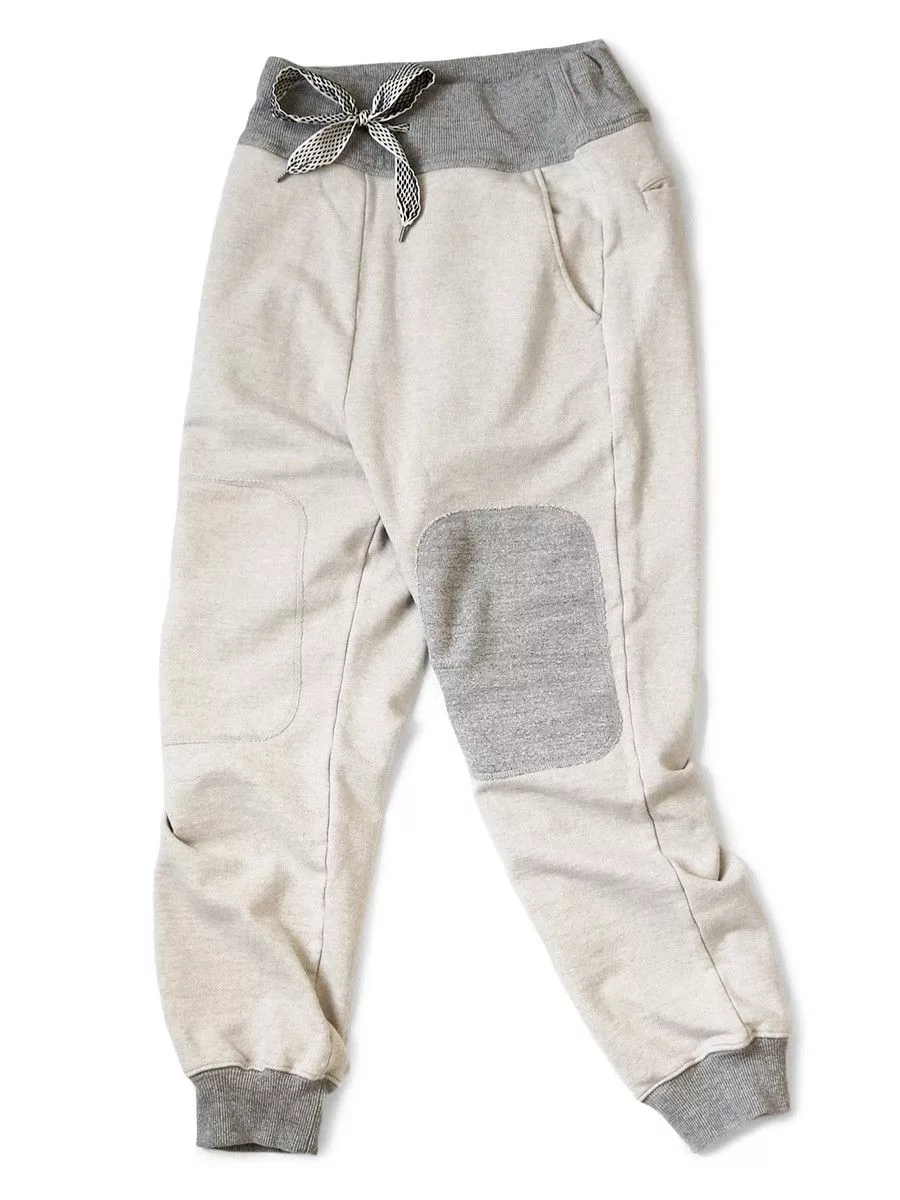 Kapital Casual Pants Kapital Knee patch sweat rib pants Beige