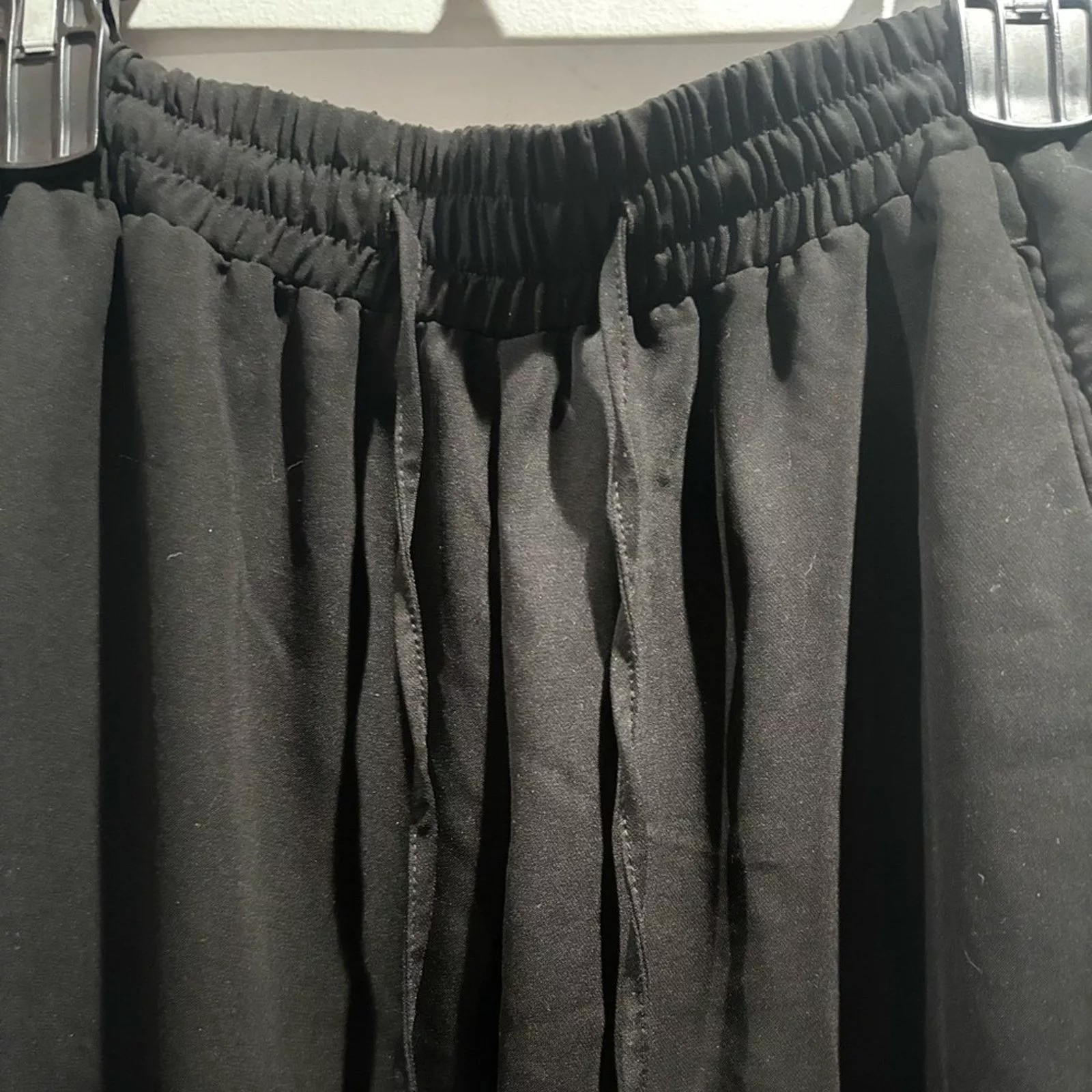 Warehouse Pants WAREHOUSE Black Soft Drawstring Ruched Jogger Pants Sz 12