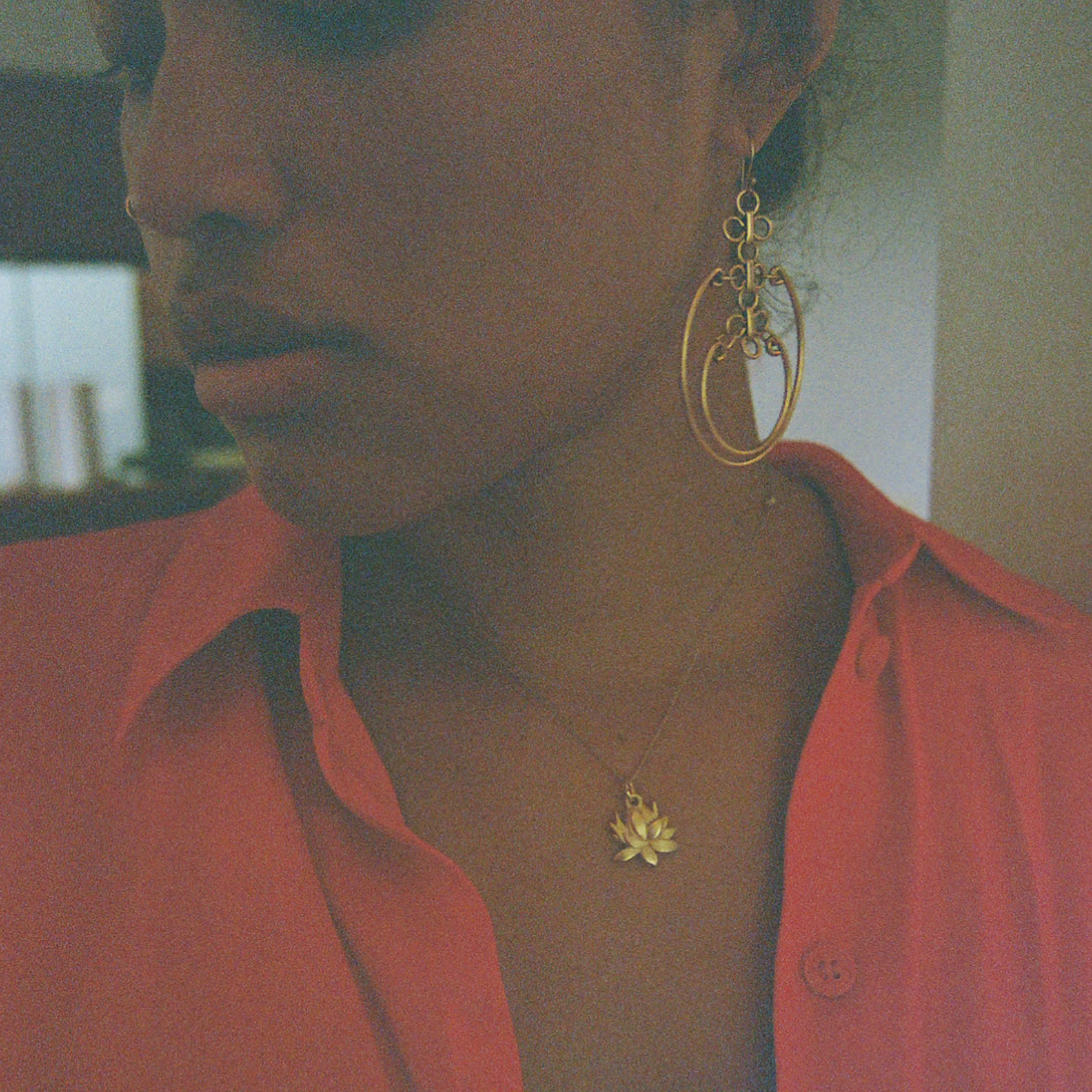 Lotus Chain Slider Necklace