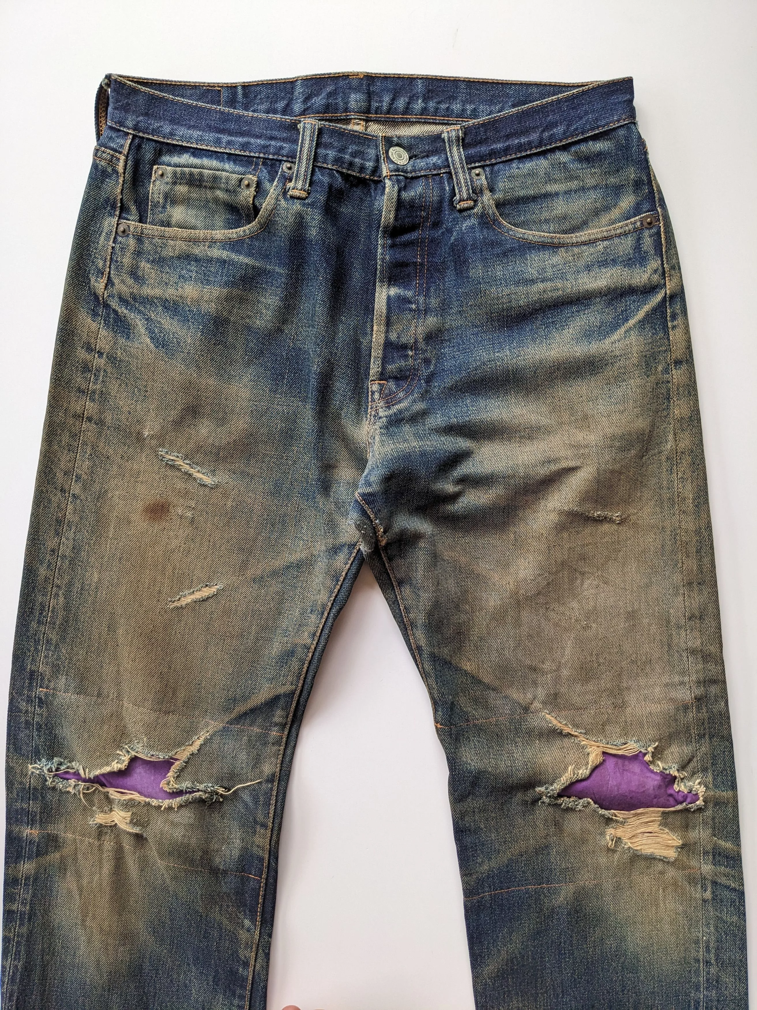 Denime Denim Vintage DENIME distressed rusty selvedge Multi