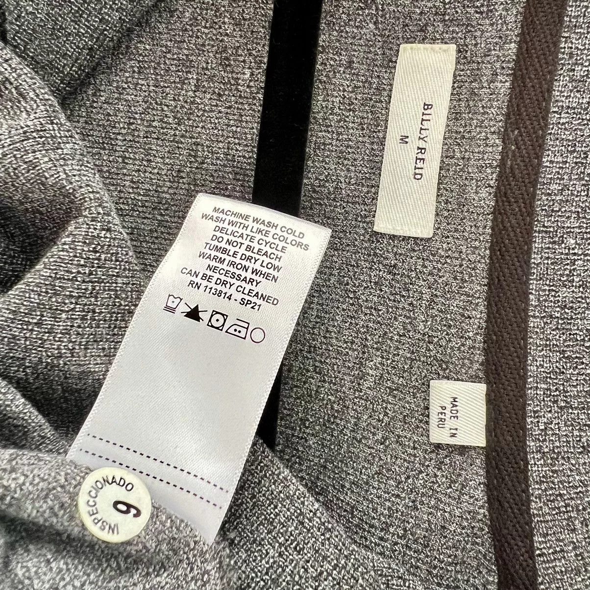 Billy Reid Sweaters Billy Reid Women Mock Neck Sweater Pullover Top Sweatshirt Gray