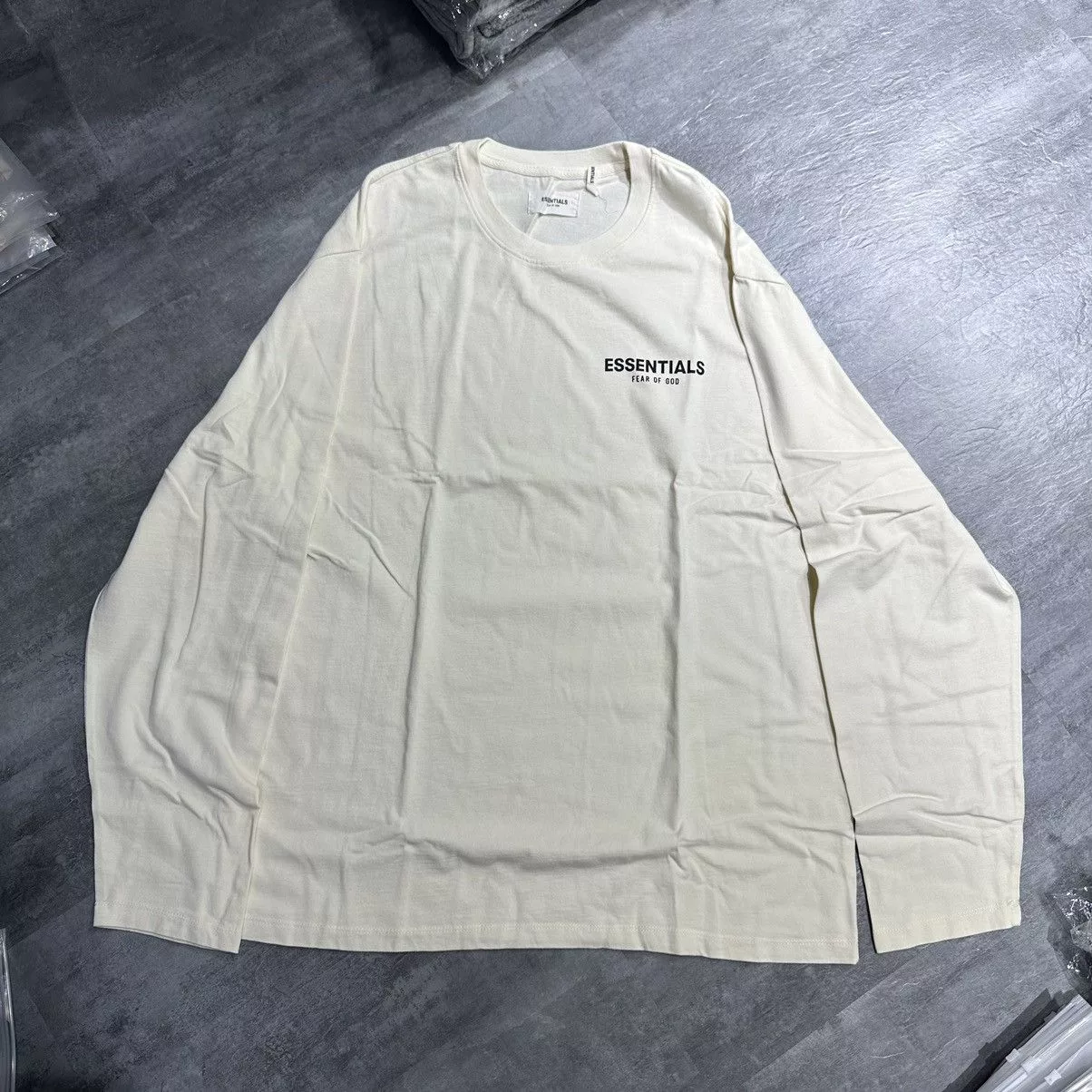 Complex Long Sleeve T Shirts Essentials-F.O.G ComplexCon Exclusive LS Tee - Cream White