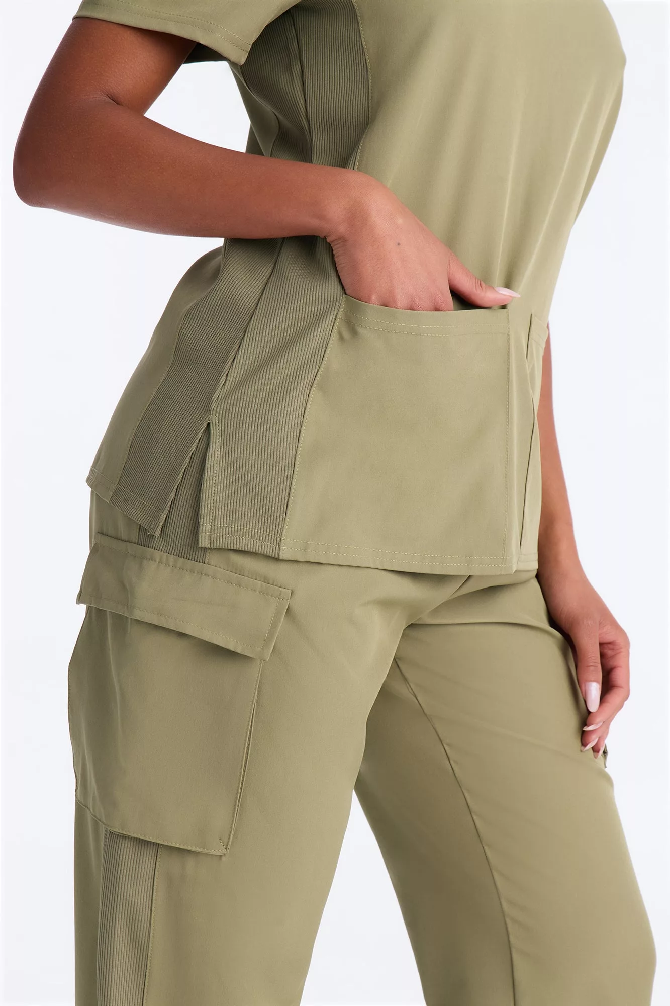 Active Care Uniform Scrub Jogger Set - Olive
