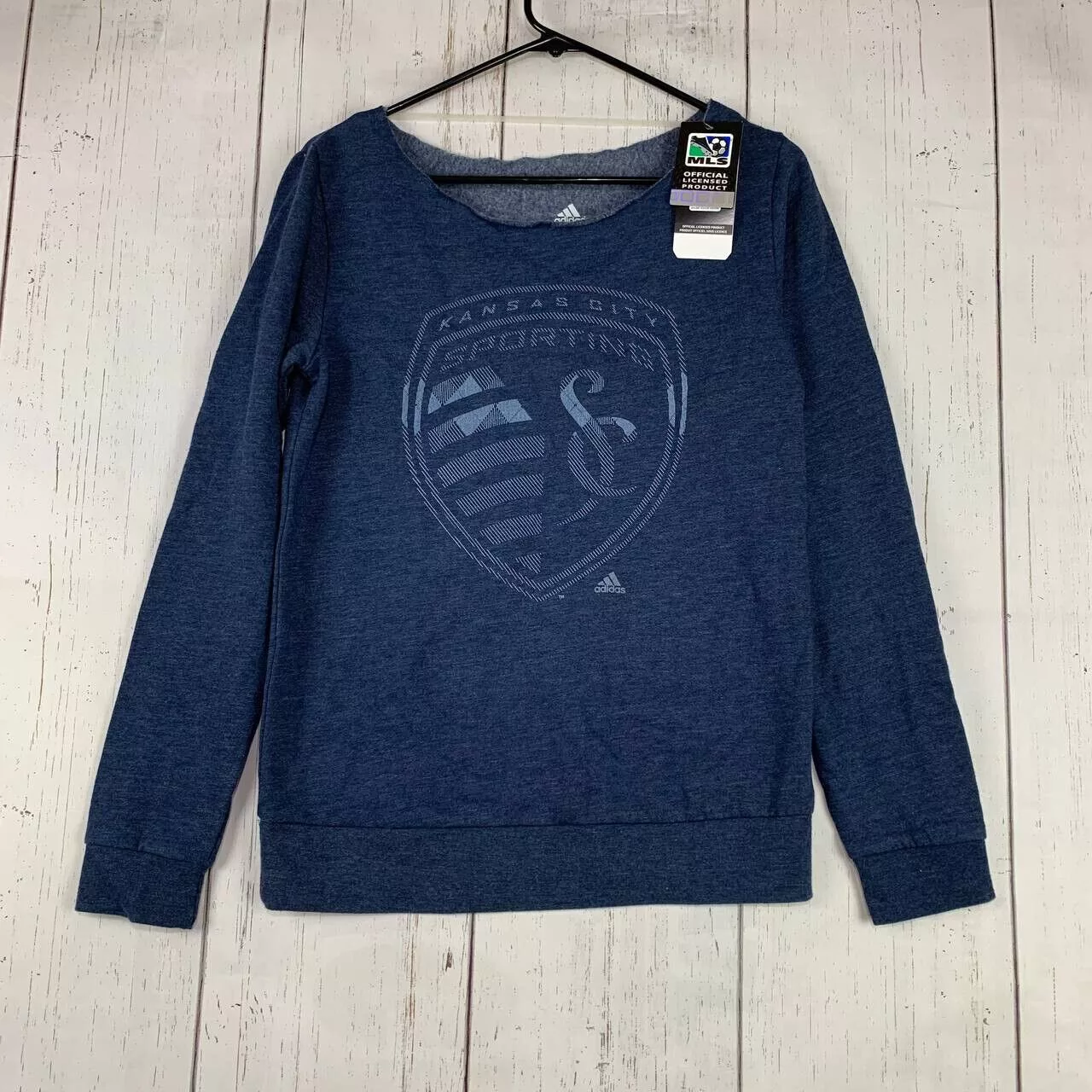 Adidas Sweatshirts Sporting Kansas City MLS Adidas Small Sweatshirt New Women Blue