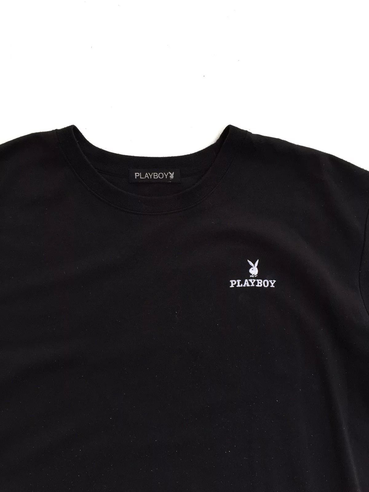 Playboy Short Sleeve T Shirts Playboy Big Logo Shirts Black
