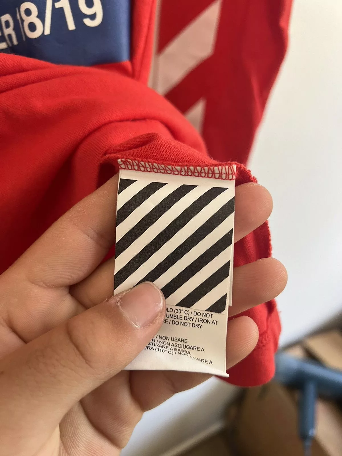 Off-White Long Sleeve T Shirts Off-White × Virgil Abloh Off white Bernini Long sleeve TEE Red