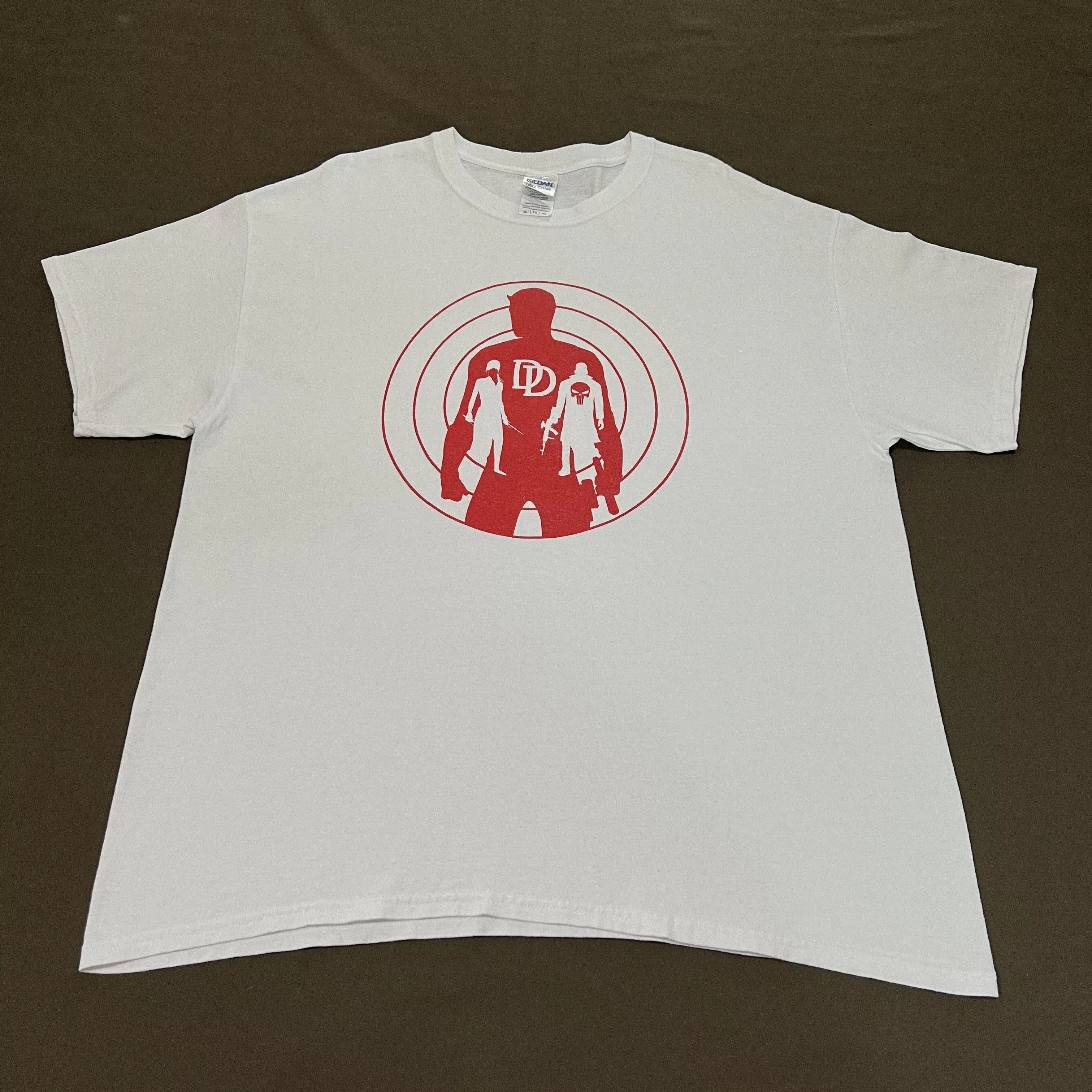 Marvel Comics Short Sleeve T Shirts Marvel Comics × Vintage Vintage Y2K Daredevil Movie Promo Tee XL Elektra punisher White
