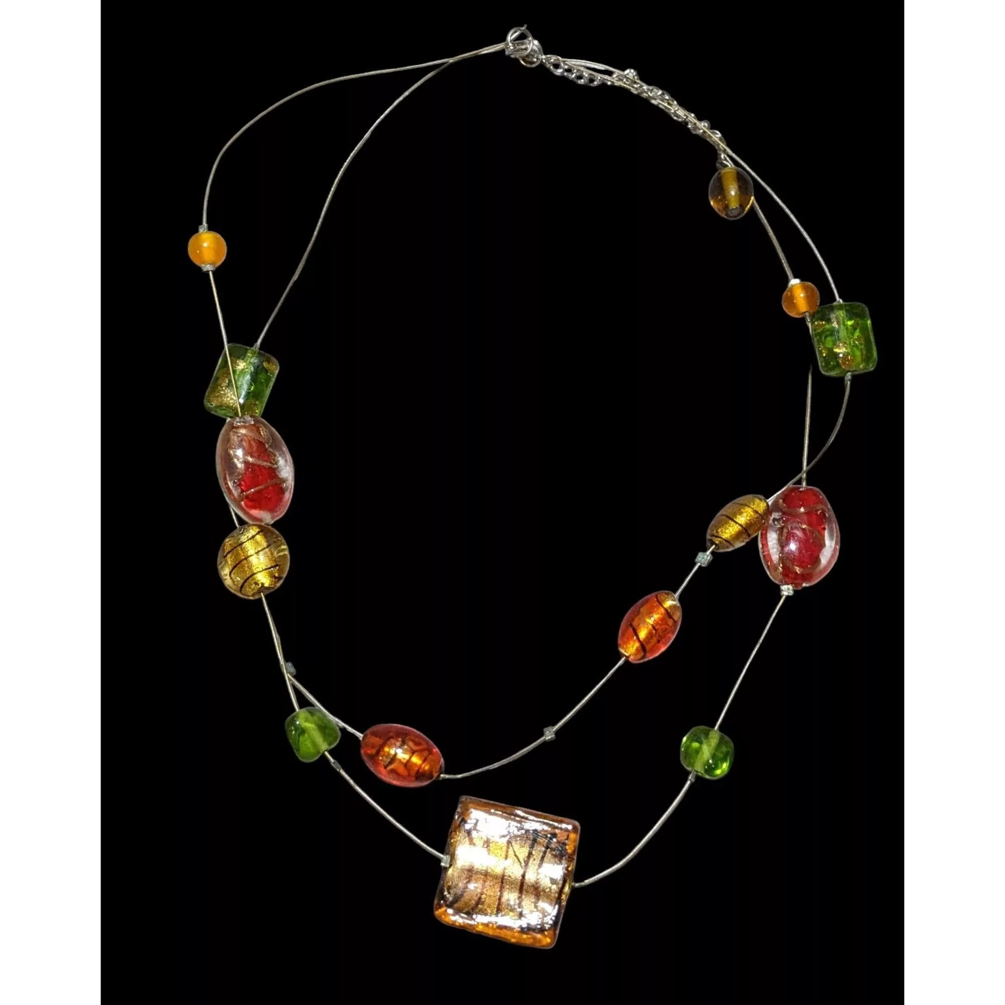 Other Necklaces Other Bright Summer Glass Floating Necklace Multi
