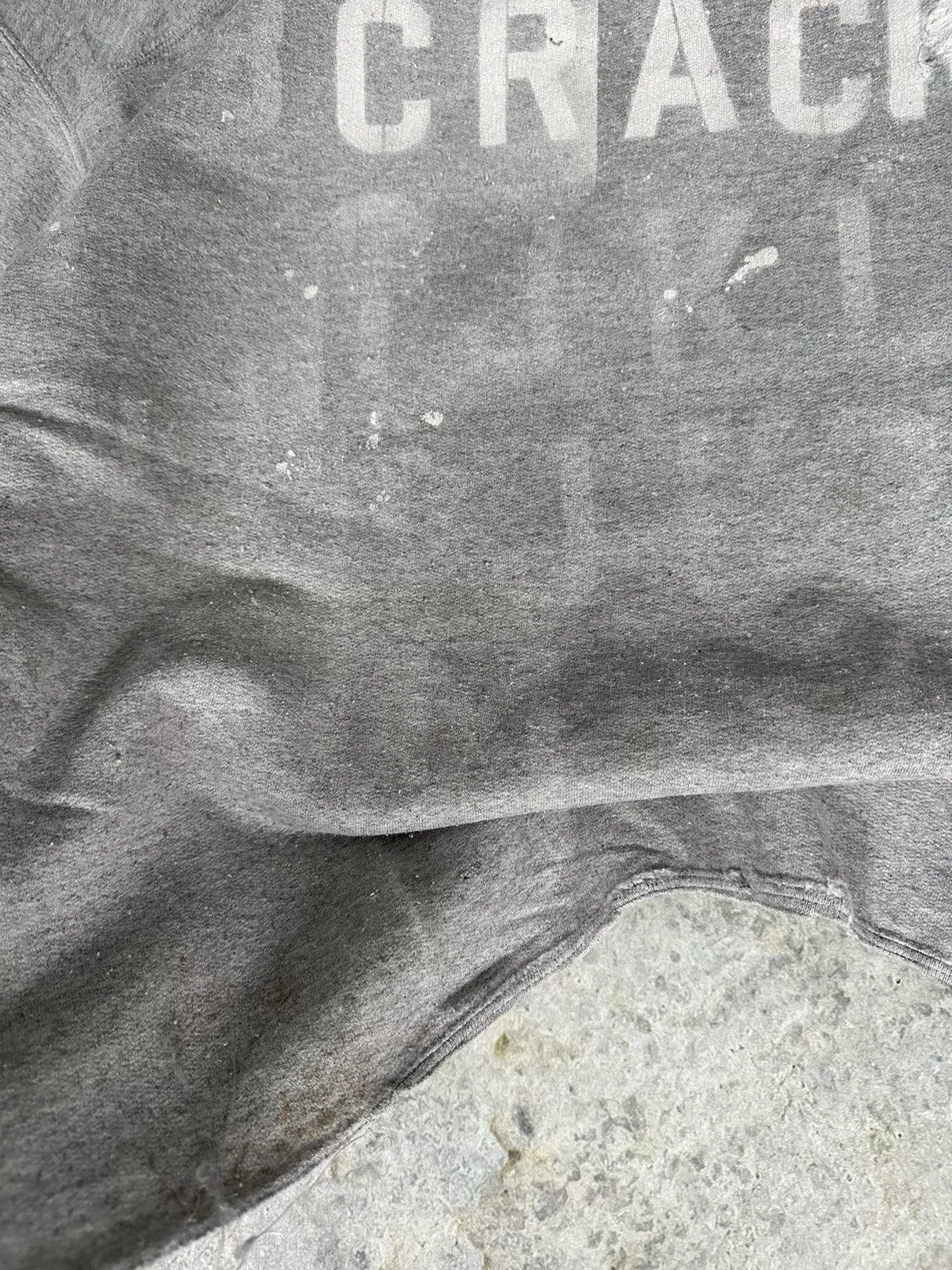 Starter Sweatshirts Hoodies Starter × Vintage Vintage Thrashed Custom “CRACK” Starter Crewneck Gray