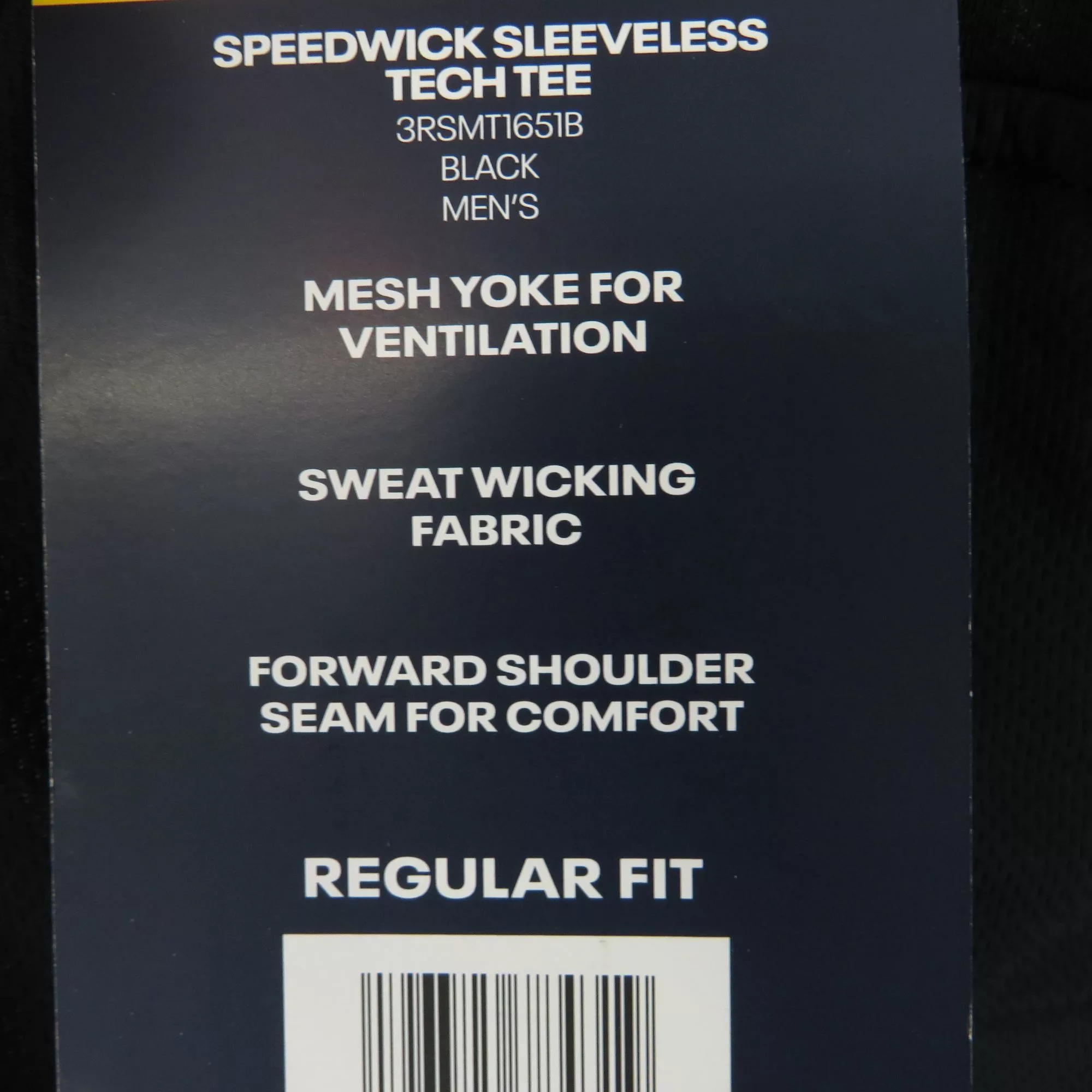 Reebok Short Sleeve T Shirts Reebok Men's Speedwick Sleeveless Tech Tee Black Regular Fit