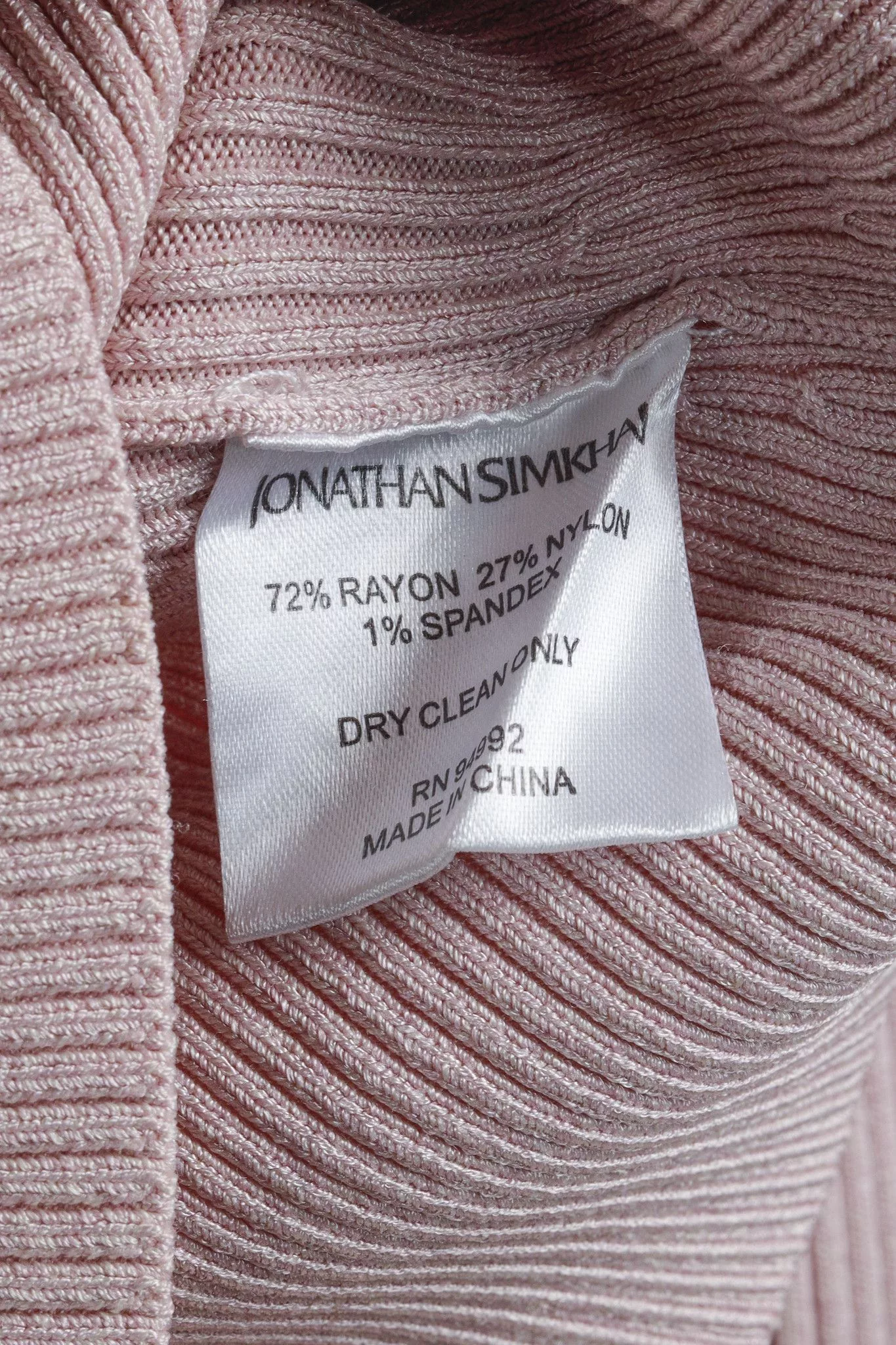 Jonathan Simkhai Blouses Jonathan Simkhai Pink Ribbed Sweetheart Top
