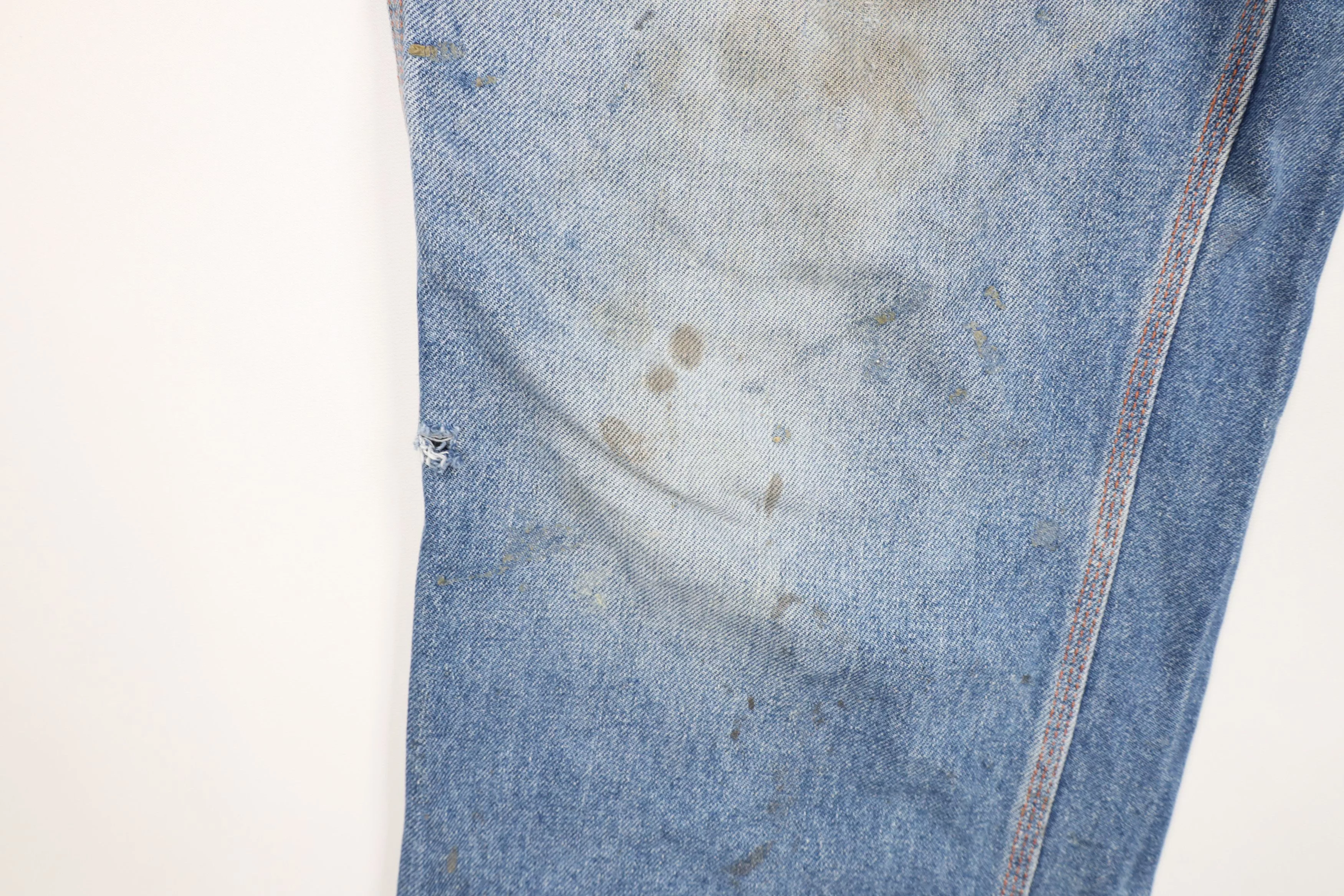 Vintage Denim Vintage 90s Big Mac Wide Leg Dungaree Work Denim Jeans Blue