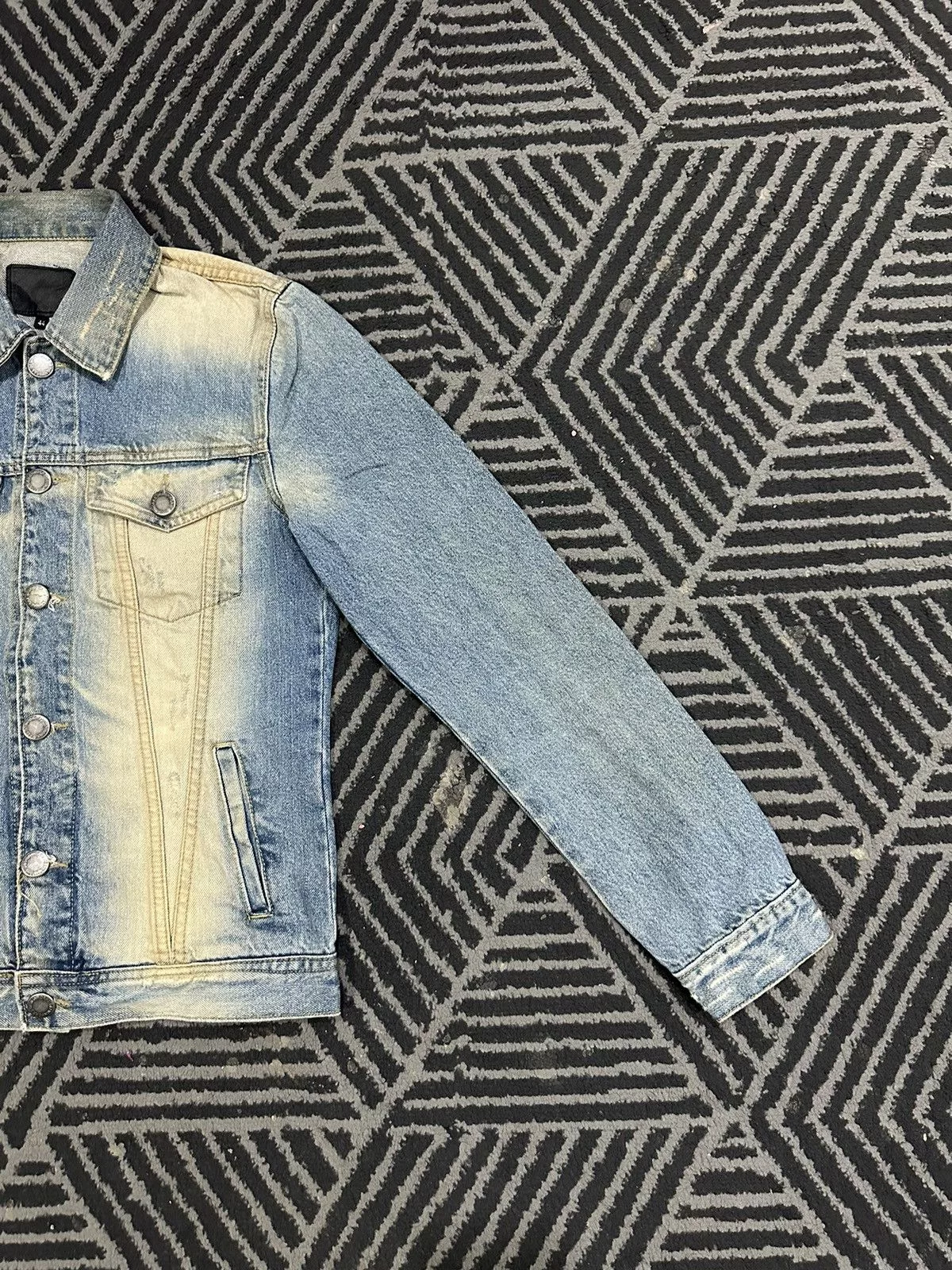 Vintage Denim Jackets Vintage DESIGNWORK Acidwash Style Buttoned Denim Jacket Blue Streetwear
