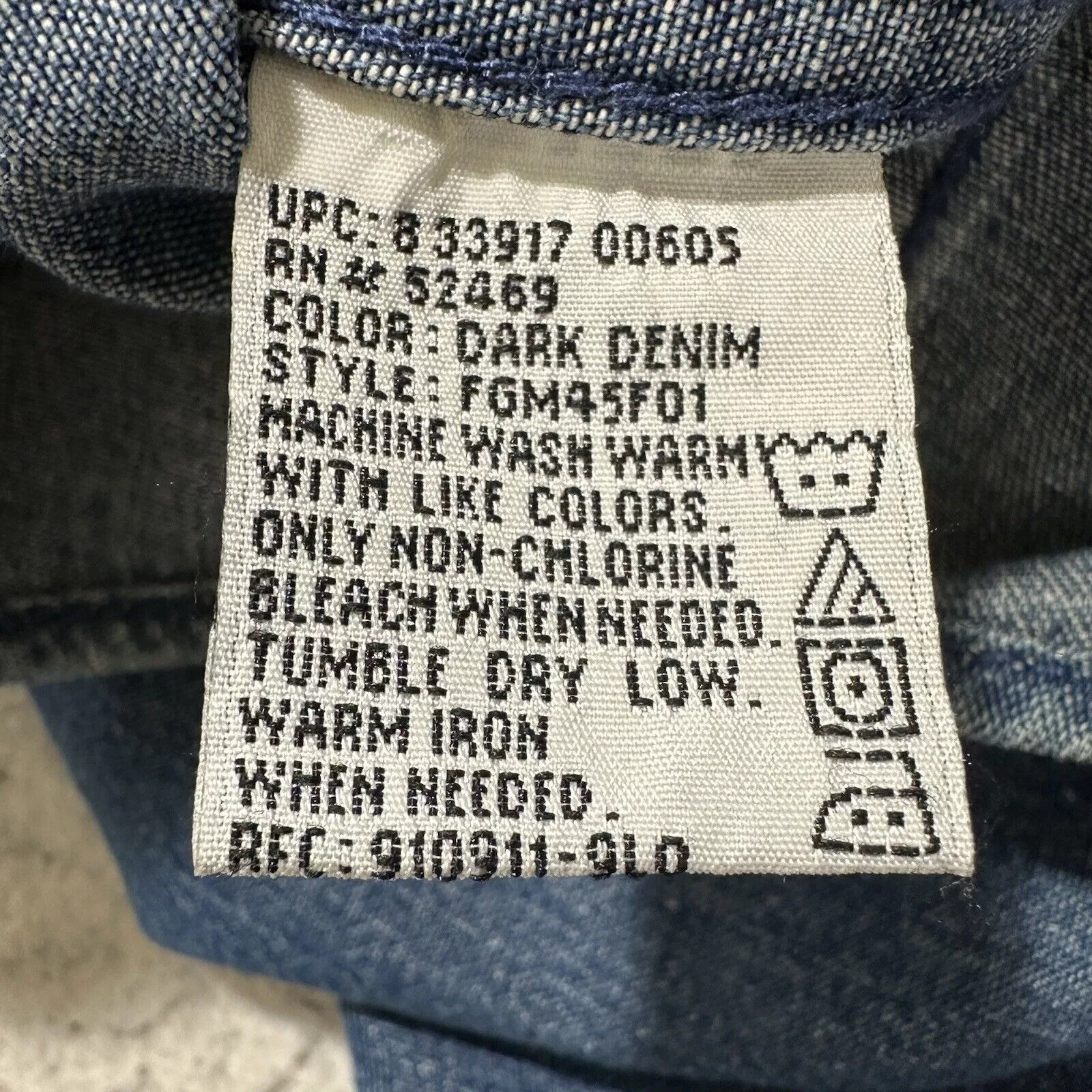 Faded Glory Shirts Button Ups Faded Glory Medium Denim Button Down Pocket Shirt Blue Jean