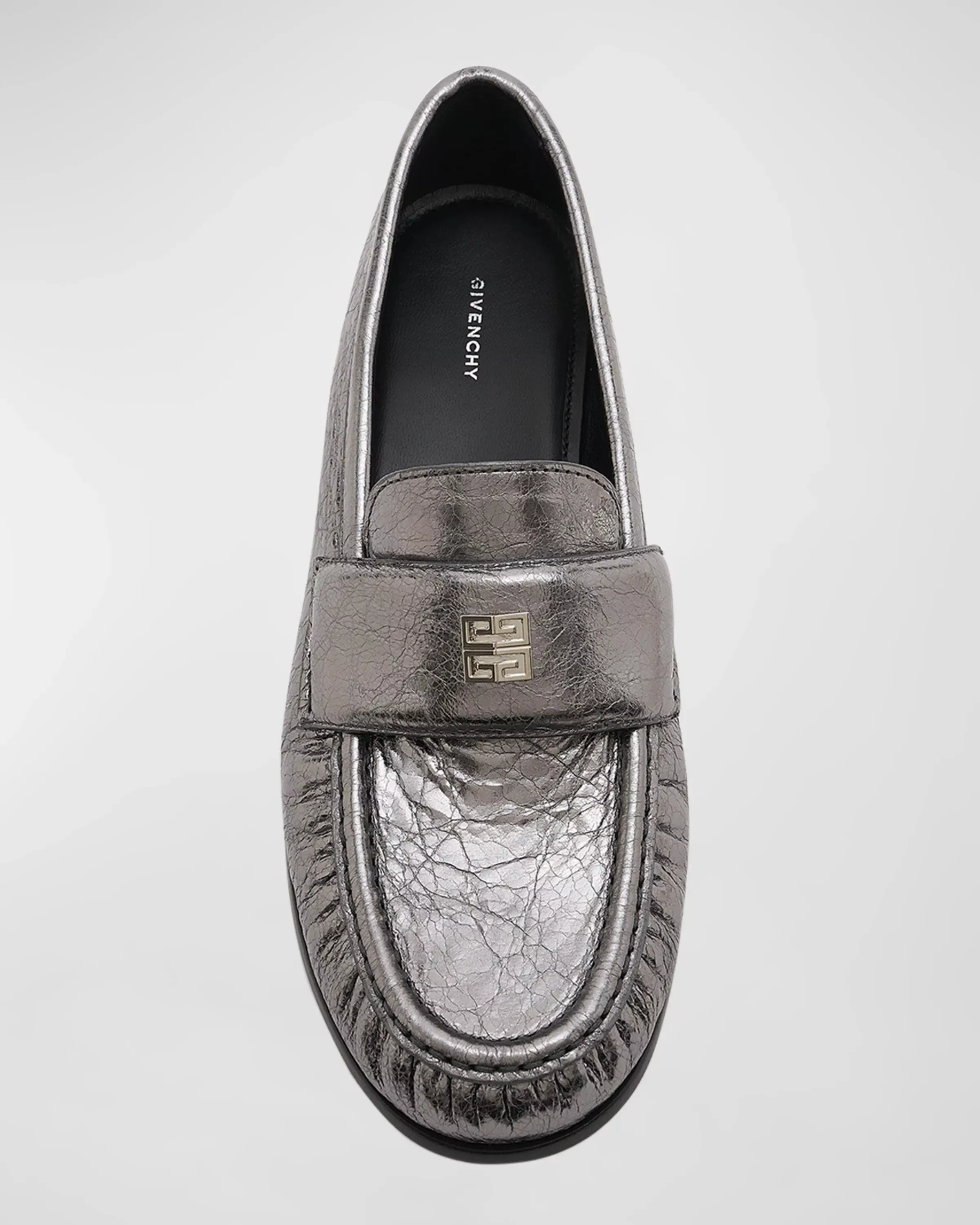 Givenchy Boots Givenchy os11x0624 4G Metallic Medallion Loafers in Silver Gray