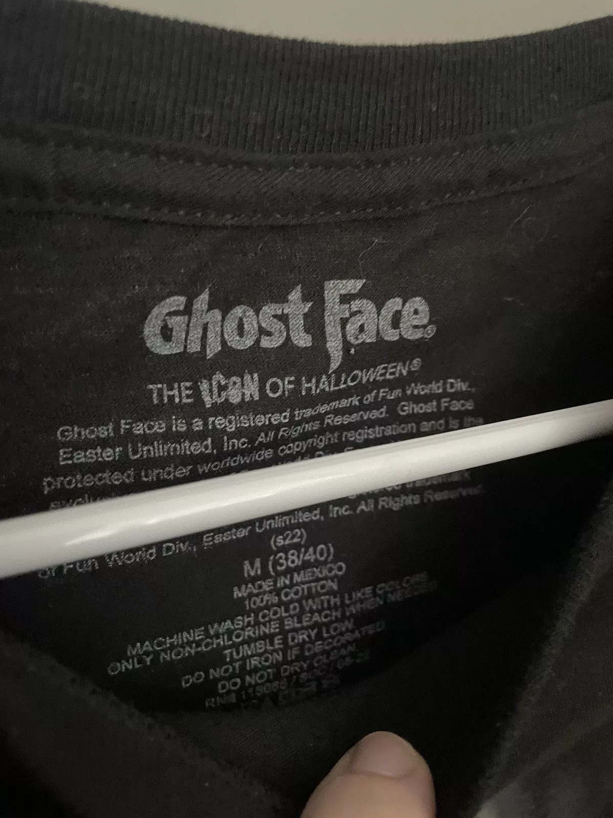 Vintage Short Sleeve T Shirts Vintage Ghost Face Tee Black