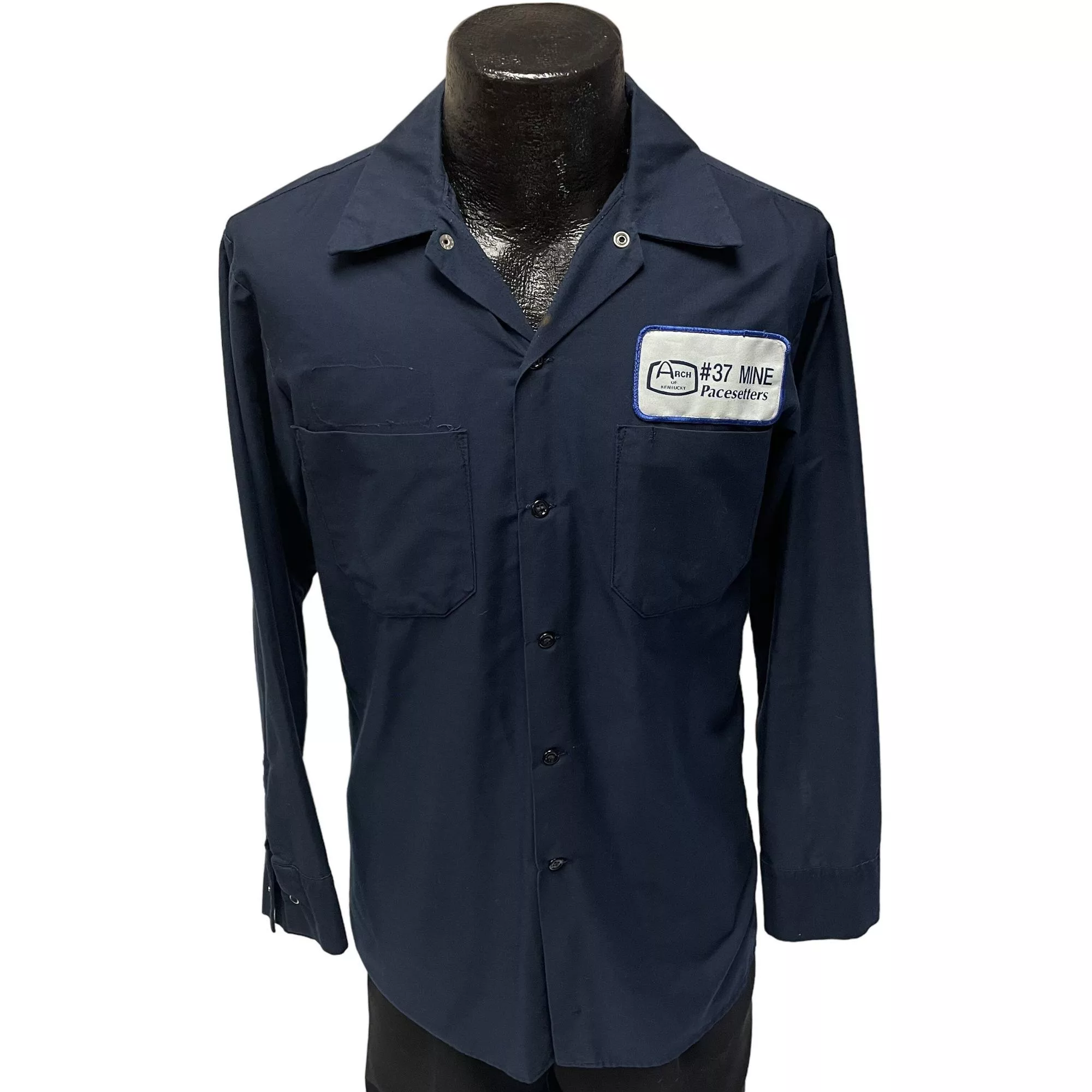 Other Shirts Button Ups Other Vtg Task Force#37 Mine Pacesetters Arch Kentucky Workwear Blue