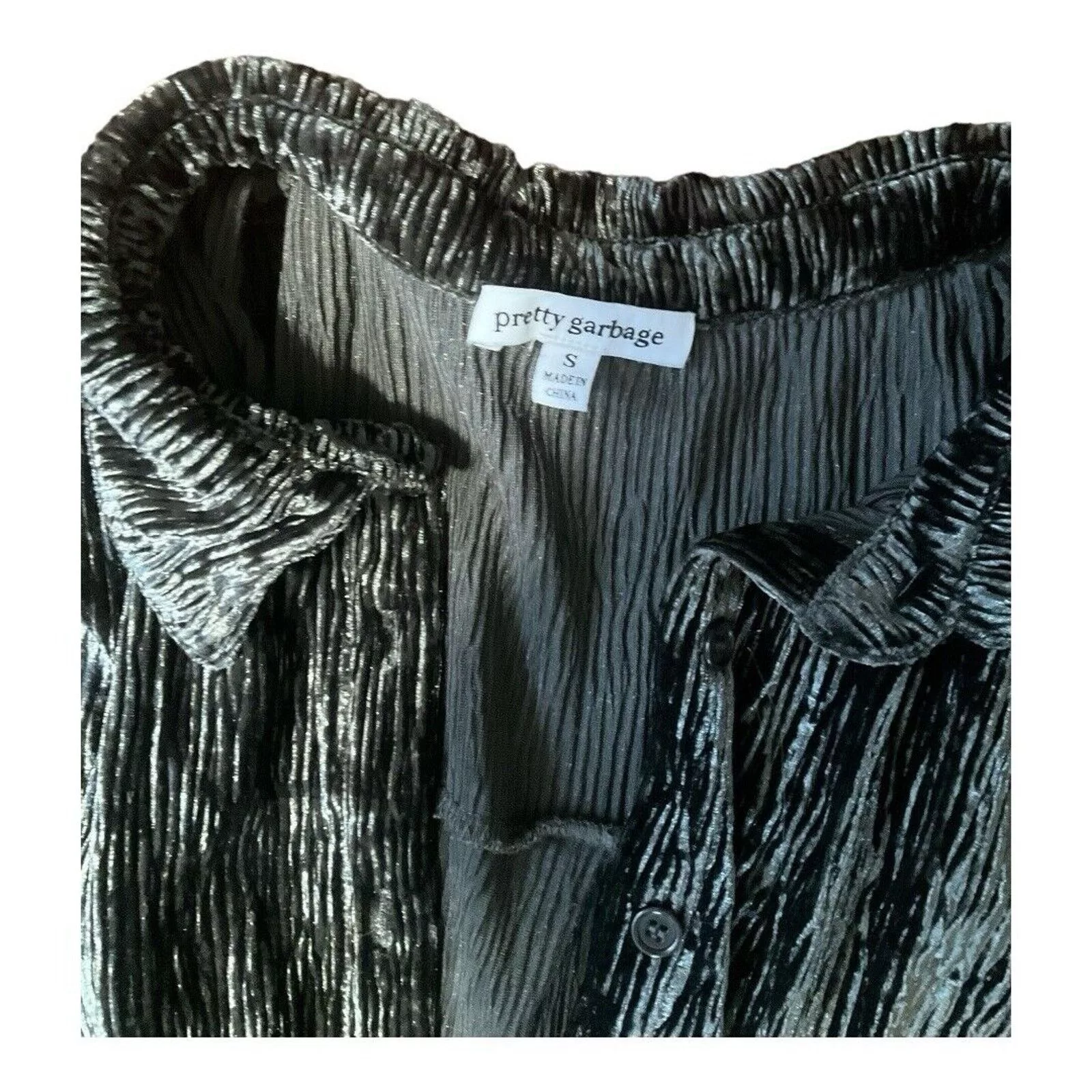 Other Blouses Other Pretty Garbage Corduroy Shacket Gray
