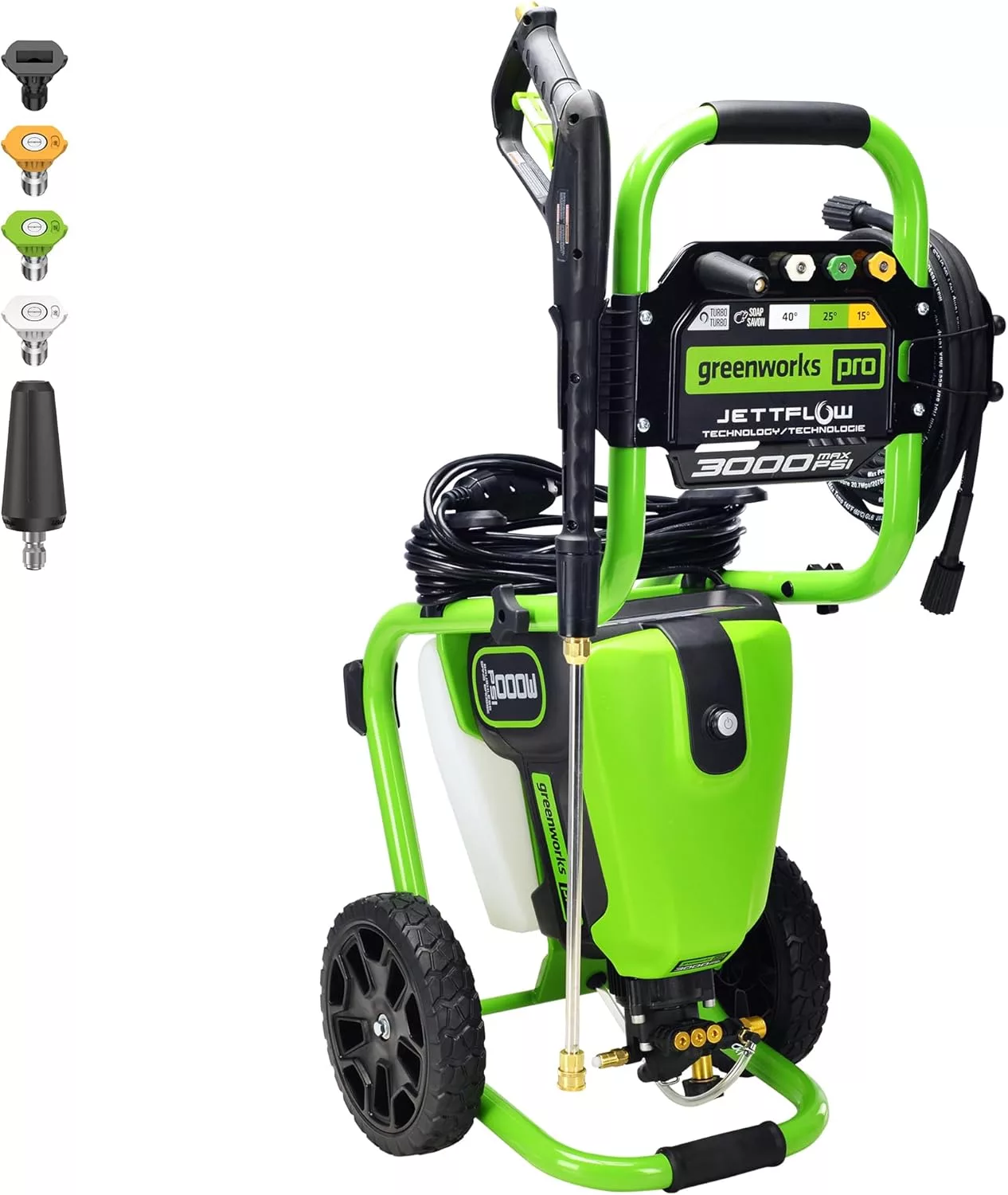 Greenworks Pro Brushless Electric Pressure Washer 3000 PSI 2.0 GPM CSA Certified Steel Frame