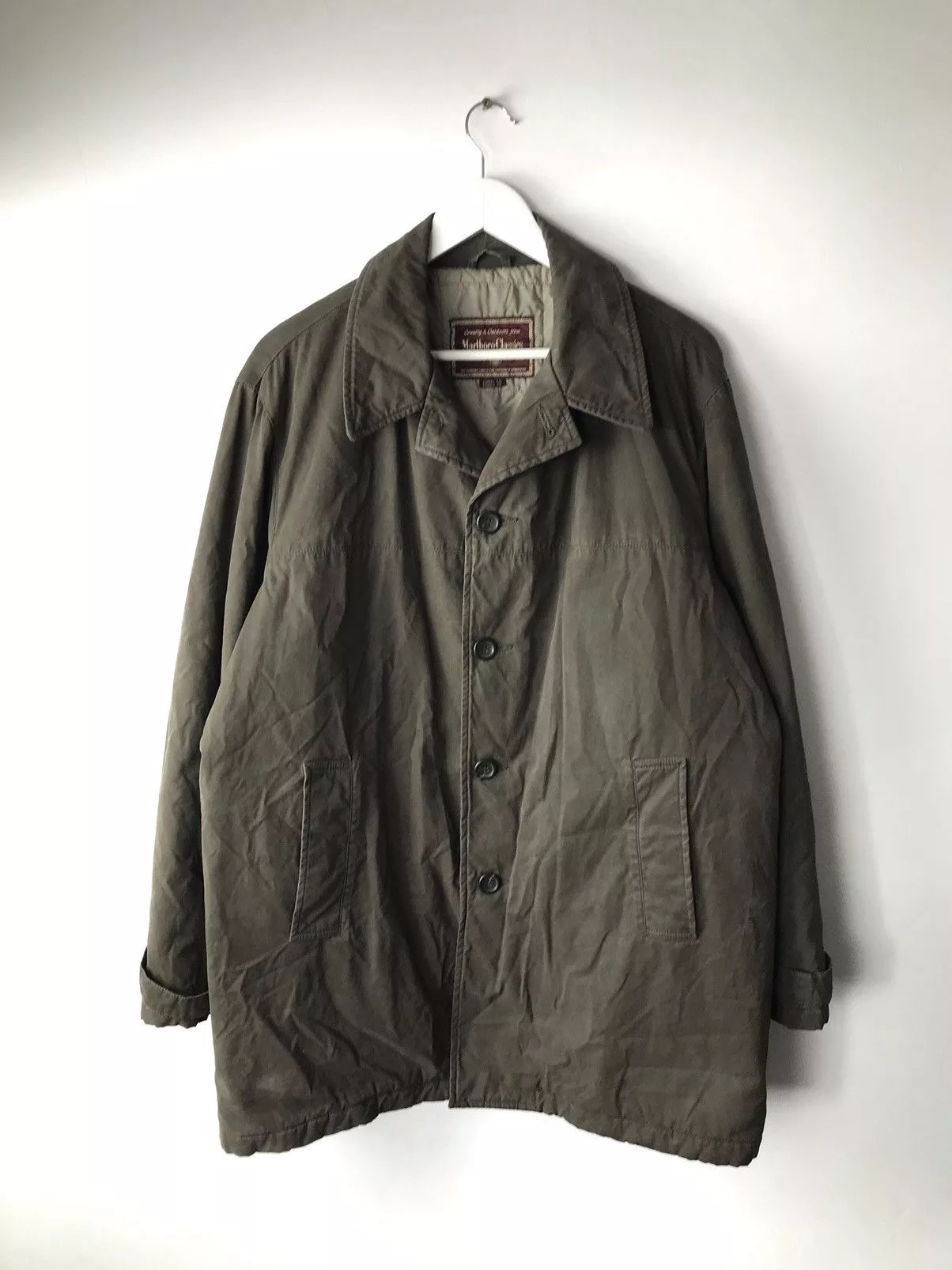 Marlboro Leather Jackets Marlboro Classics Quality Lable Windstoper Buttoned Jacket Brown Streetwear