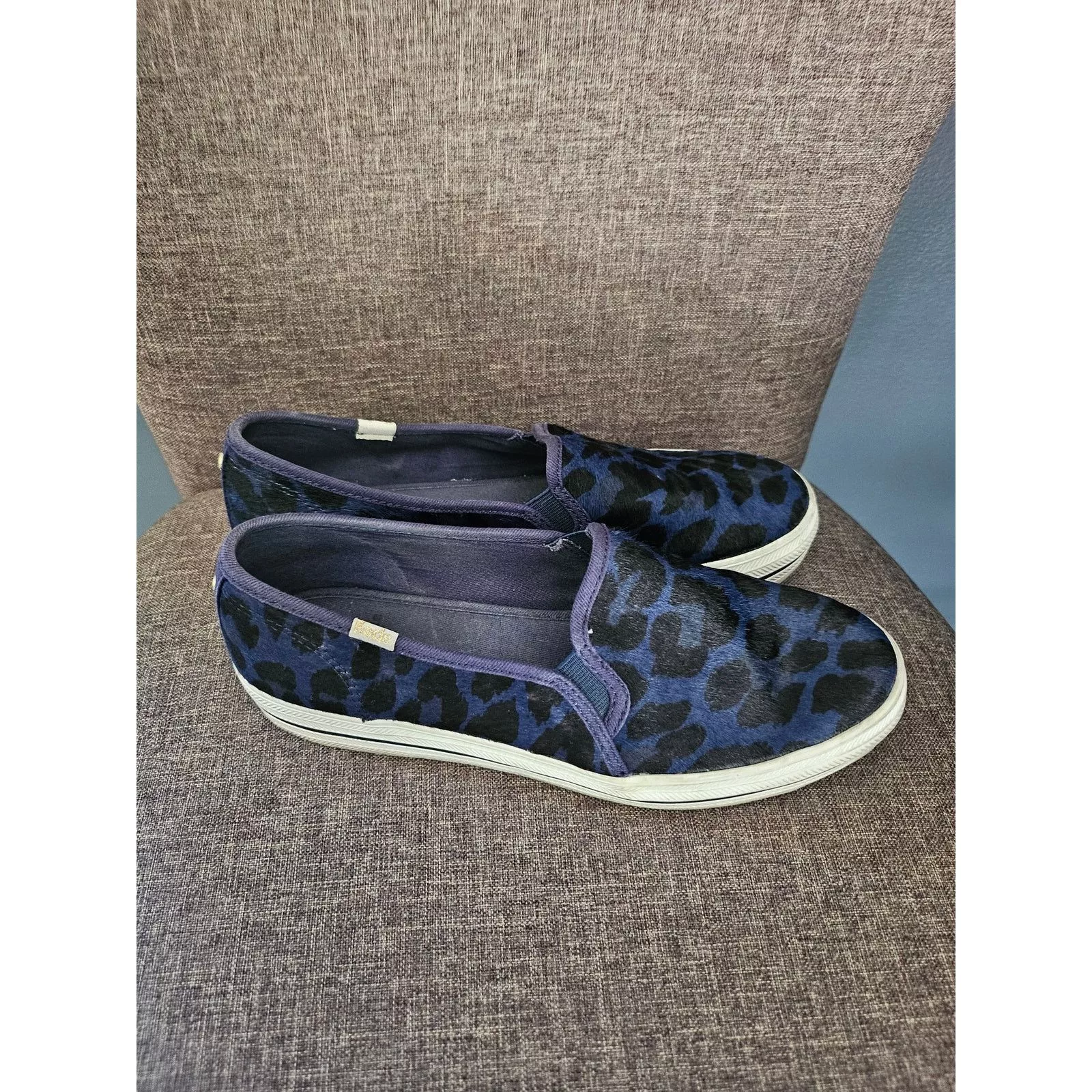 Kate Spade Low Top Sneakers Kate Spade Cheetah Blue Sneakers Size 8