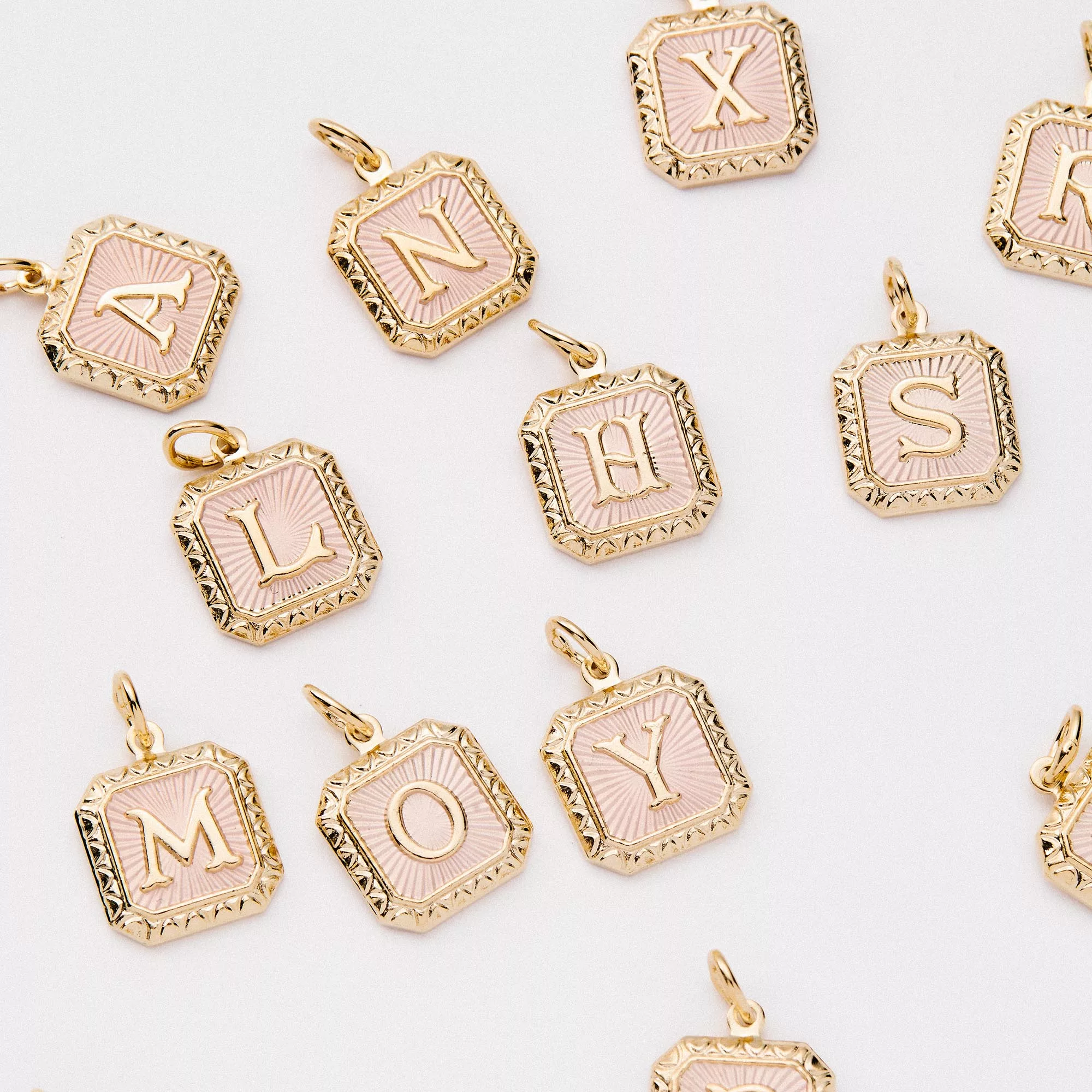 Two Tone Letter Charm