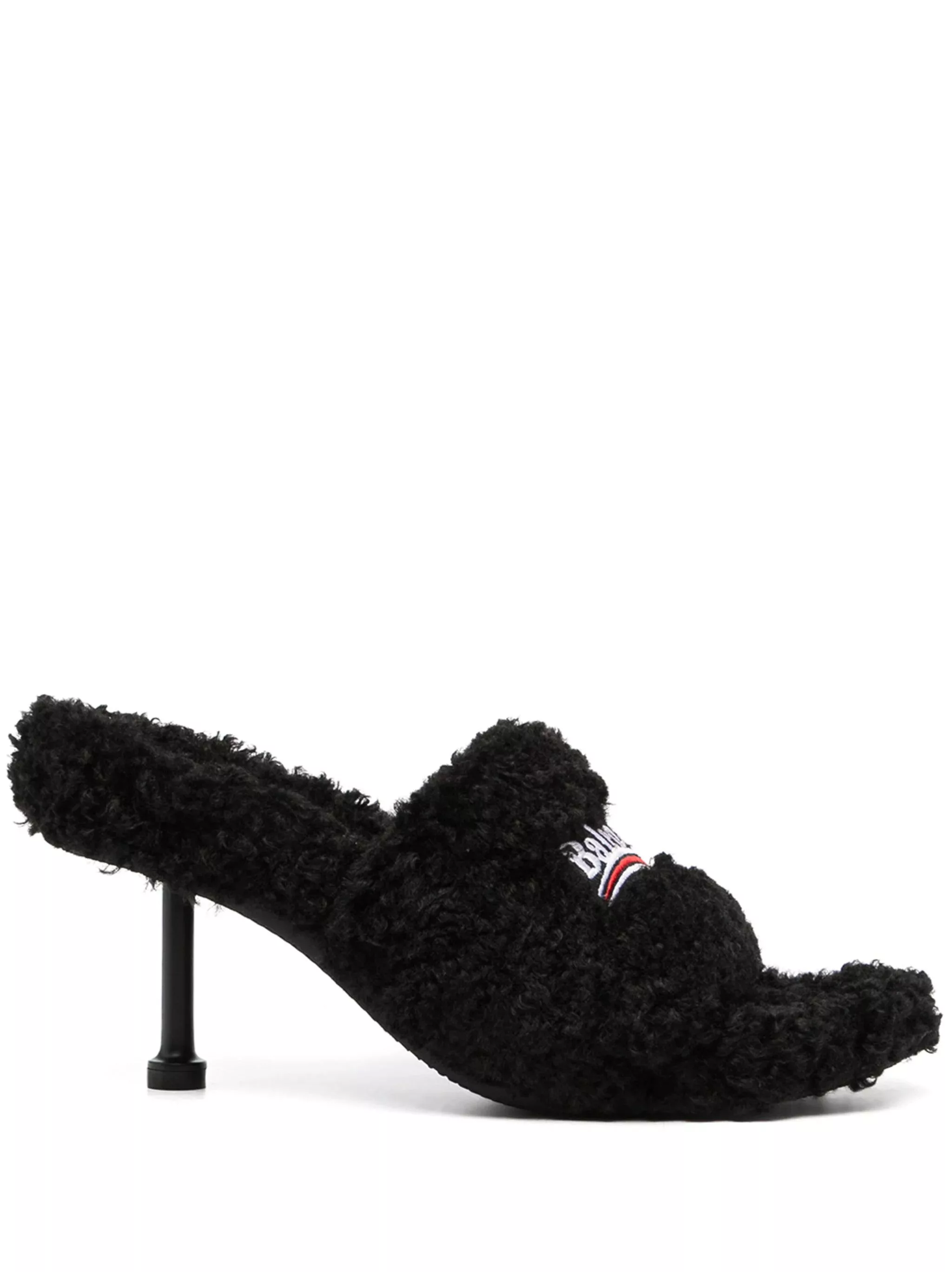 Balenciaga Sandals Balenciaga o1s1wg110624 Furry 80mm Sandals in Black